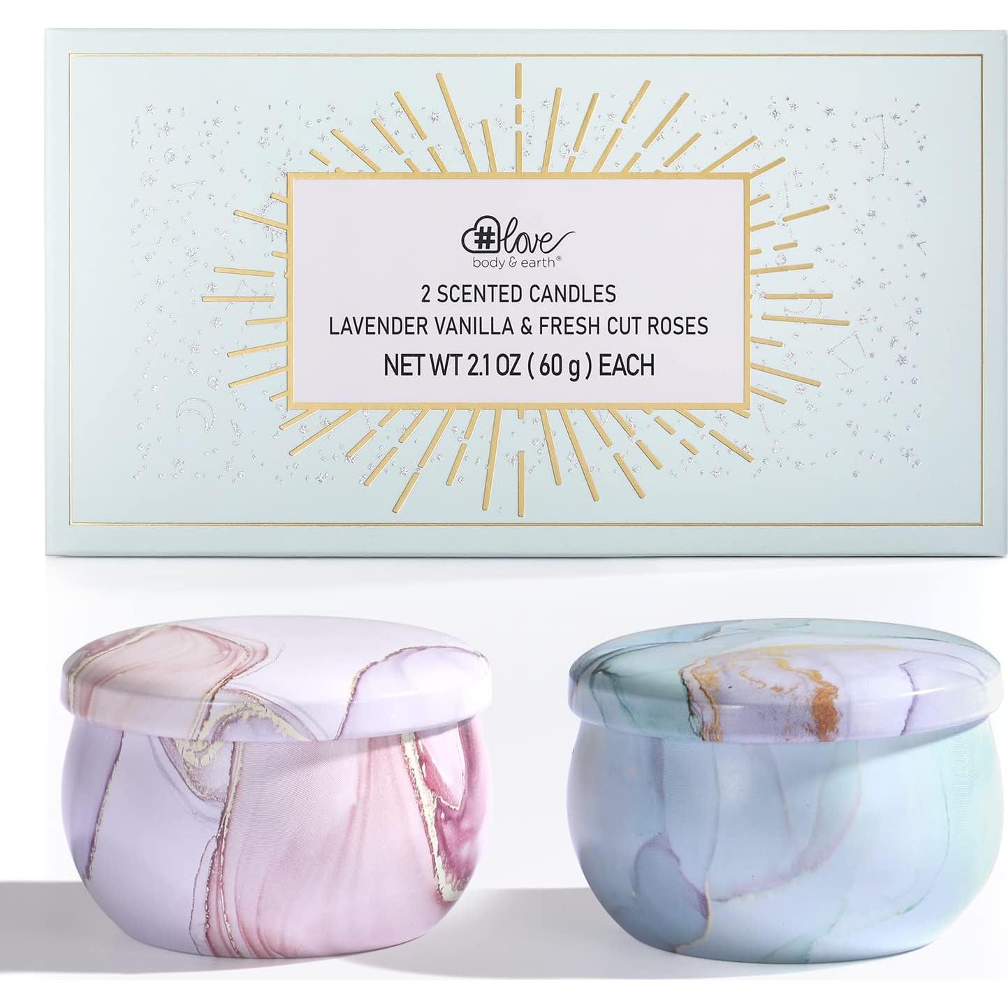 Juego de Velas Aromáticas BODY & EARTH 2 Tarros 59g