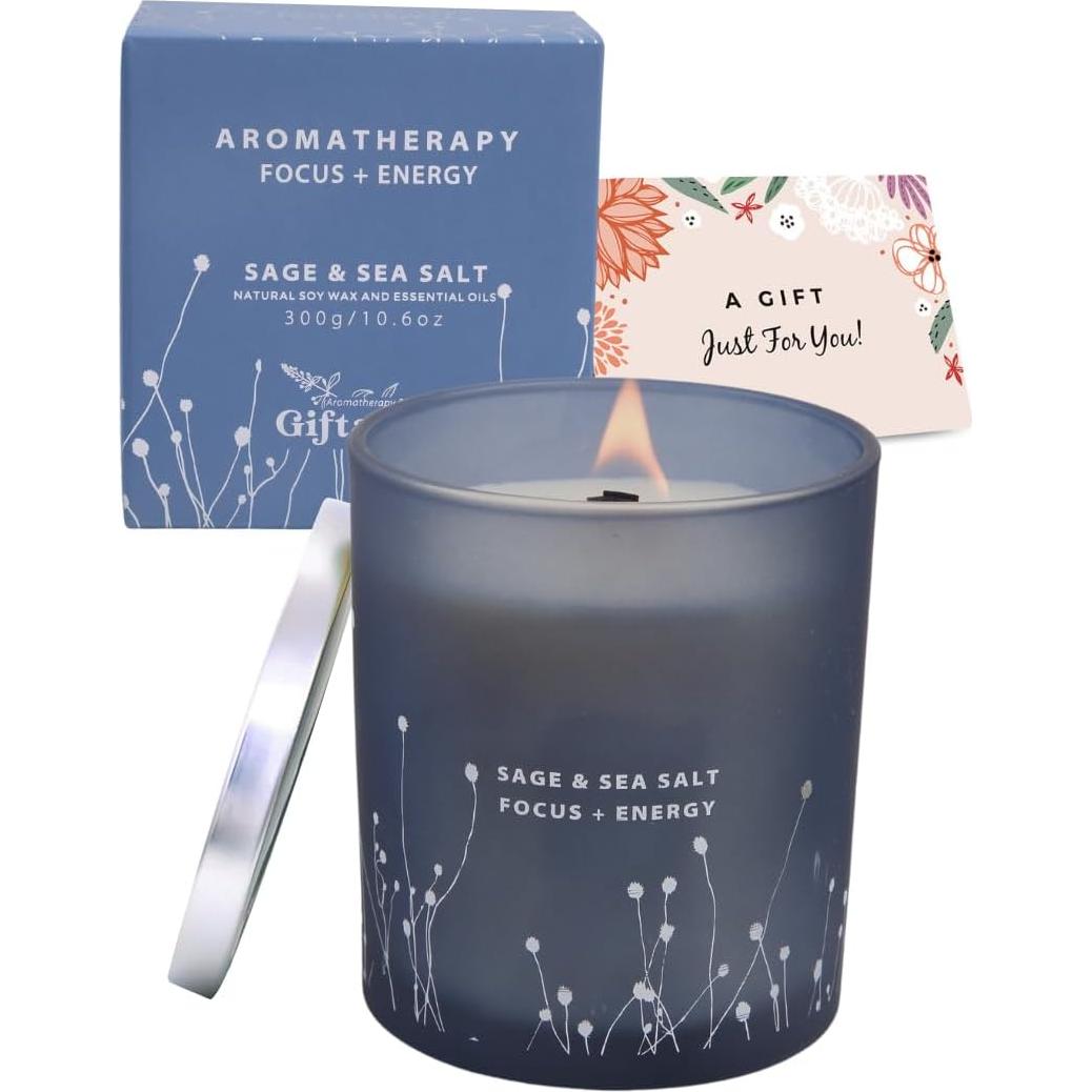 Vela Aromática GIFTAWAY Sal Marina y Salvia 300g