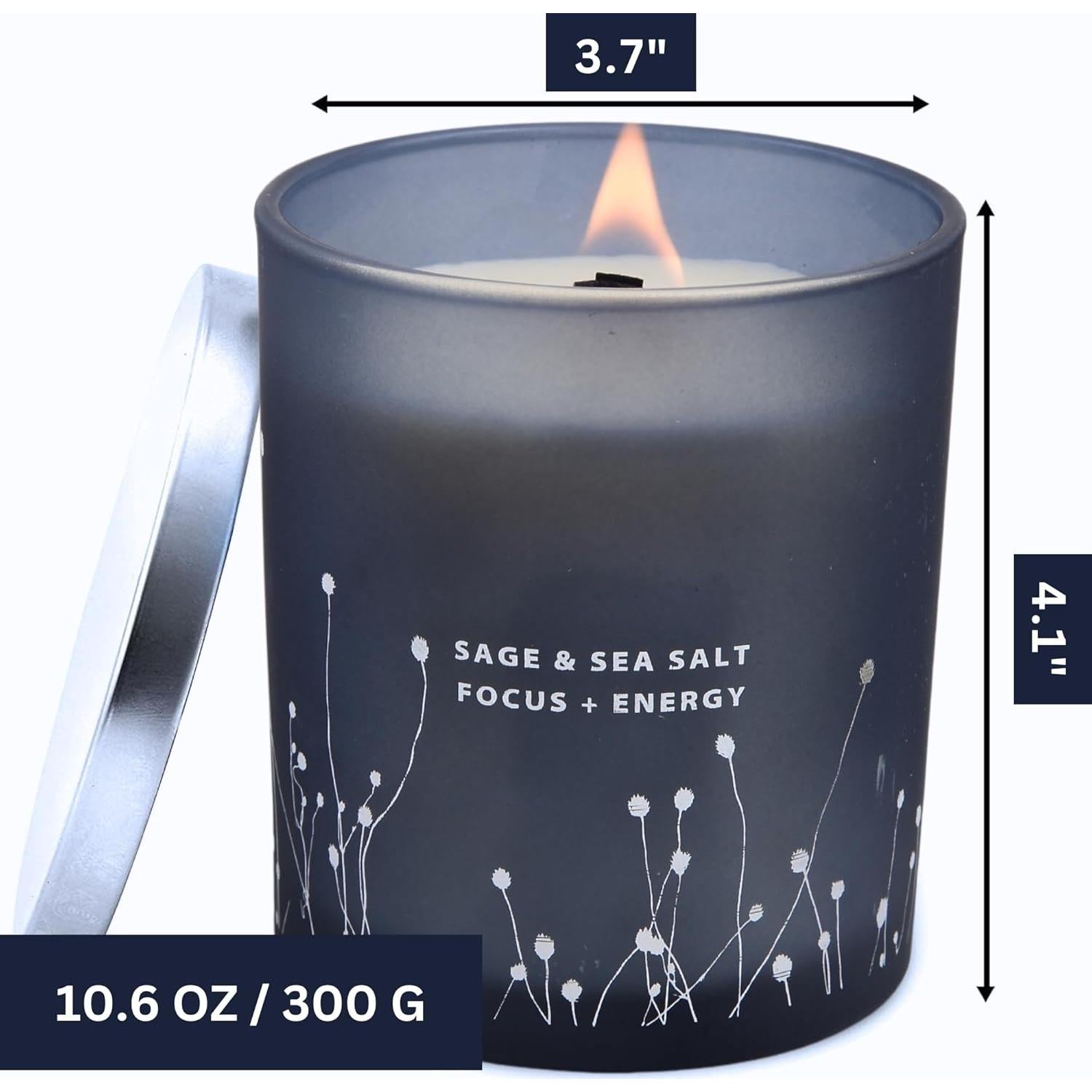 Vela Aromática GIFTAWAY Sal Marina y Salvia 300g