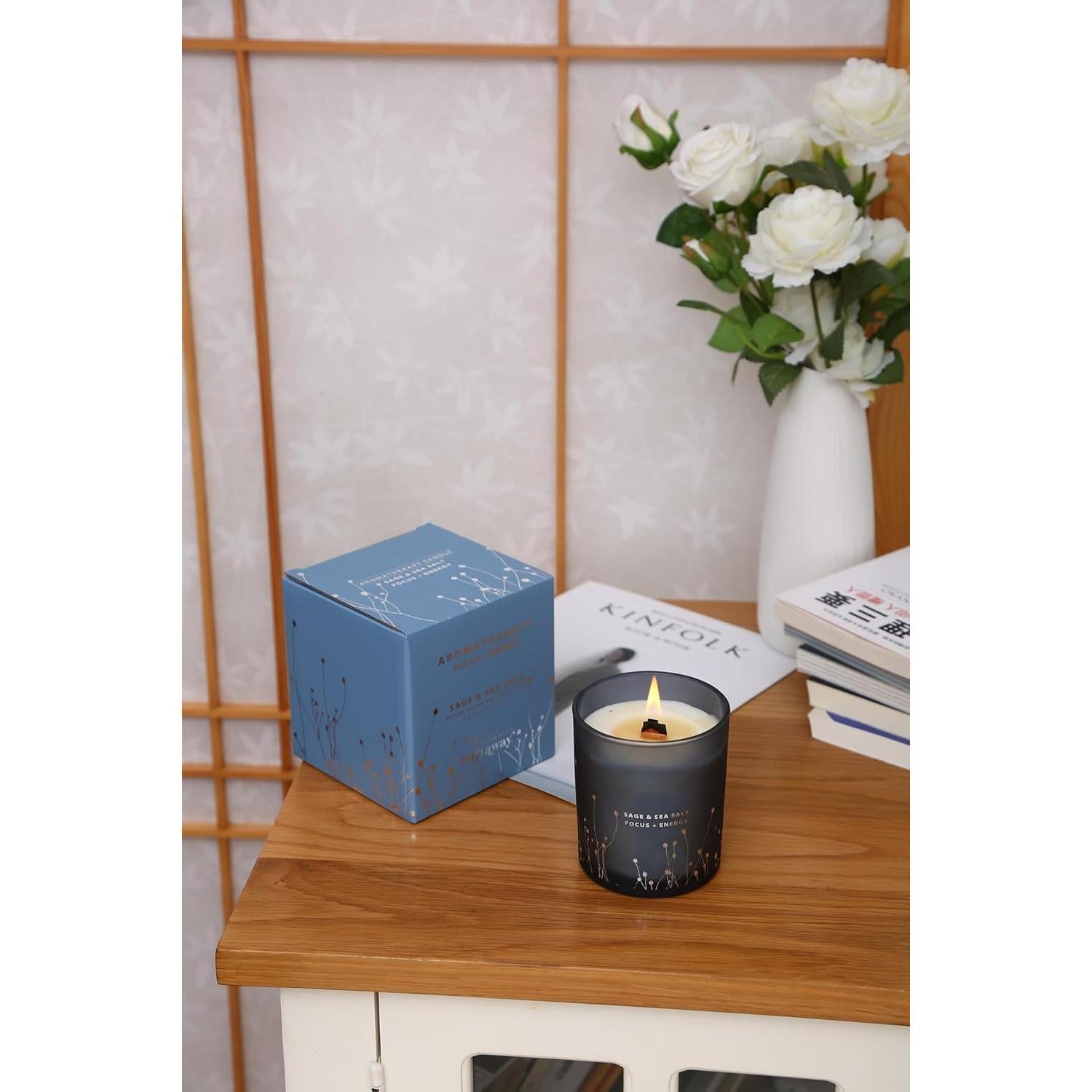 Vela Aromática GIFTAWAY Sal Marina y Salvia 300g