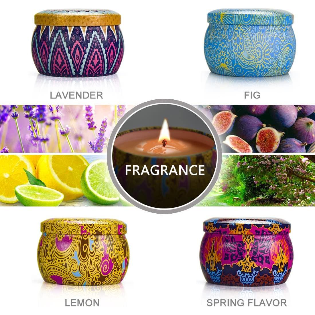 Set de Velas Aromáticas Yinuo Candle 4 Fragancias Soja