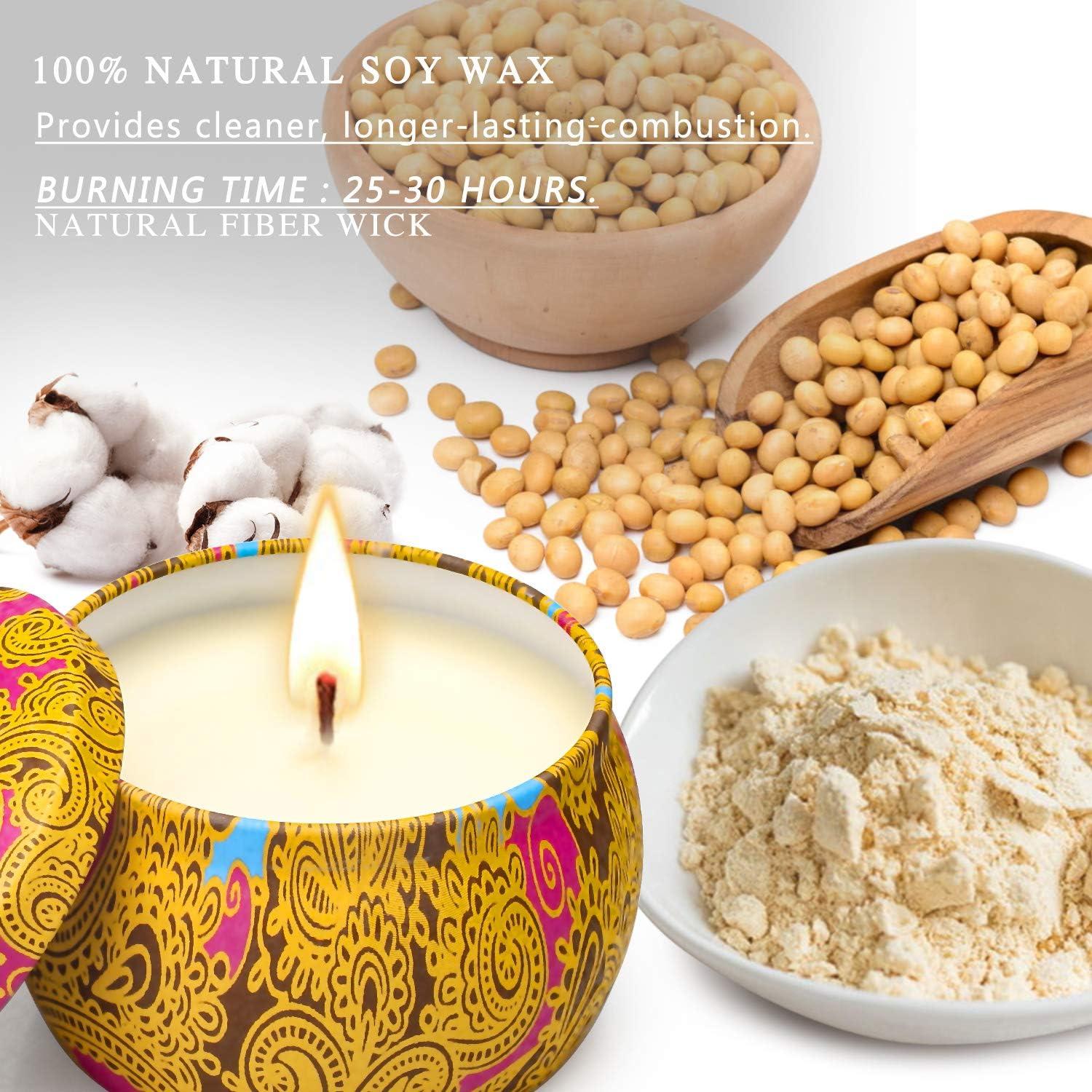 Set de Velas Aromáticas Yinuo Candle 4 Fragancias Soja