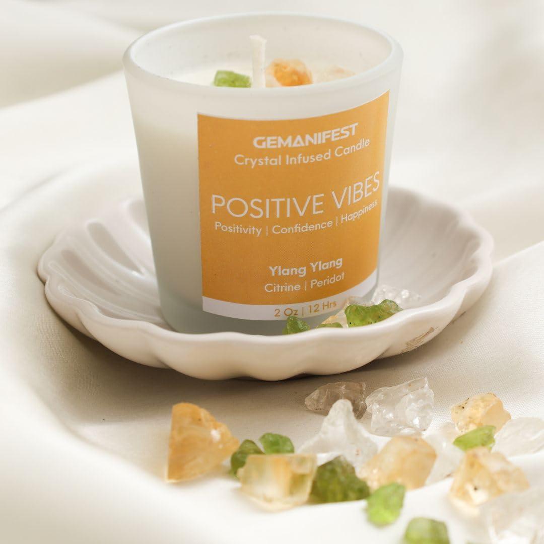 Vela de Manifestación Ylang Ylang con Cristales 190g