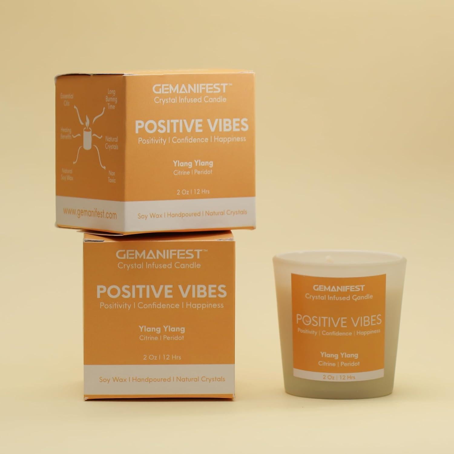 Vela de Manifestación Ylang Ylang con Cristales 190g