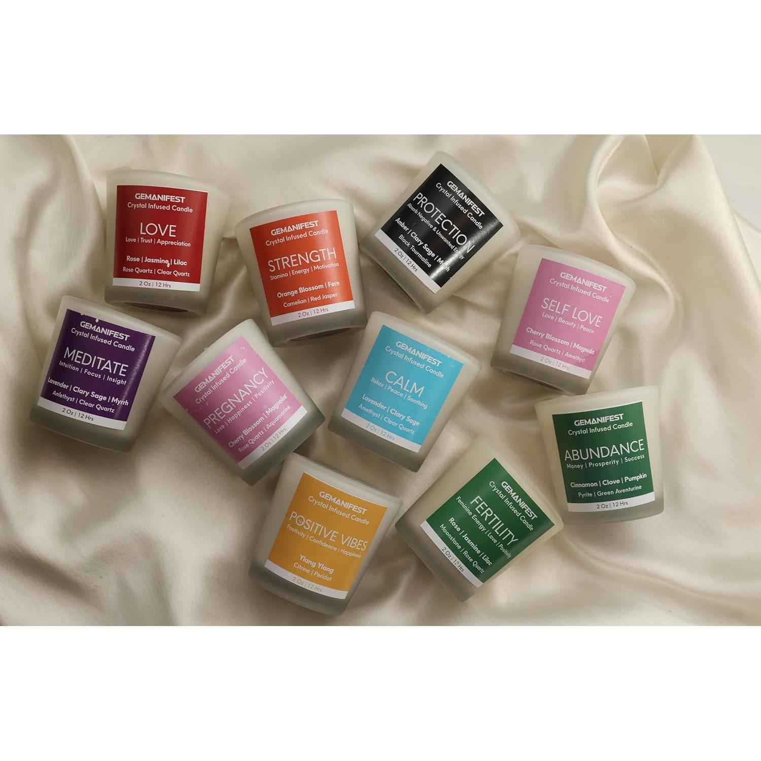 Vela de Manifestación Ylang Ylang con Cristales 190g