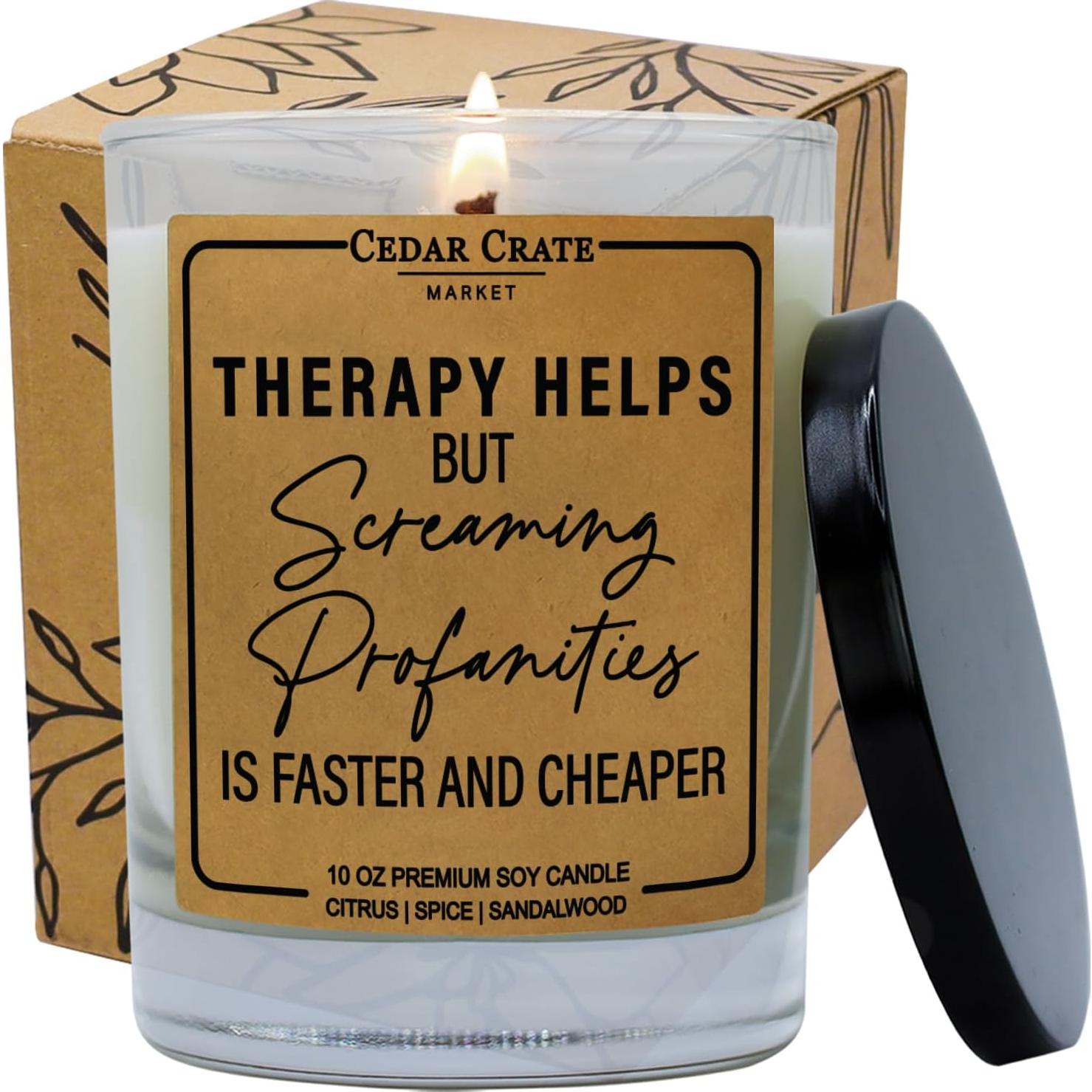 Vela Aromática de Soya Cedar Crate 283 g - La Terapia Ayuda