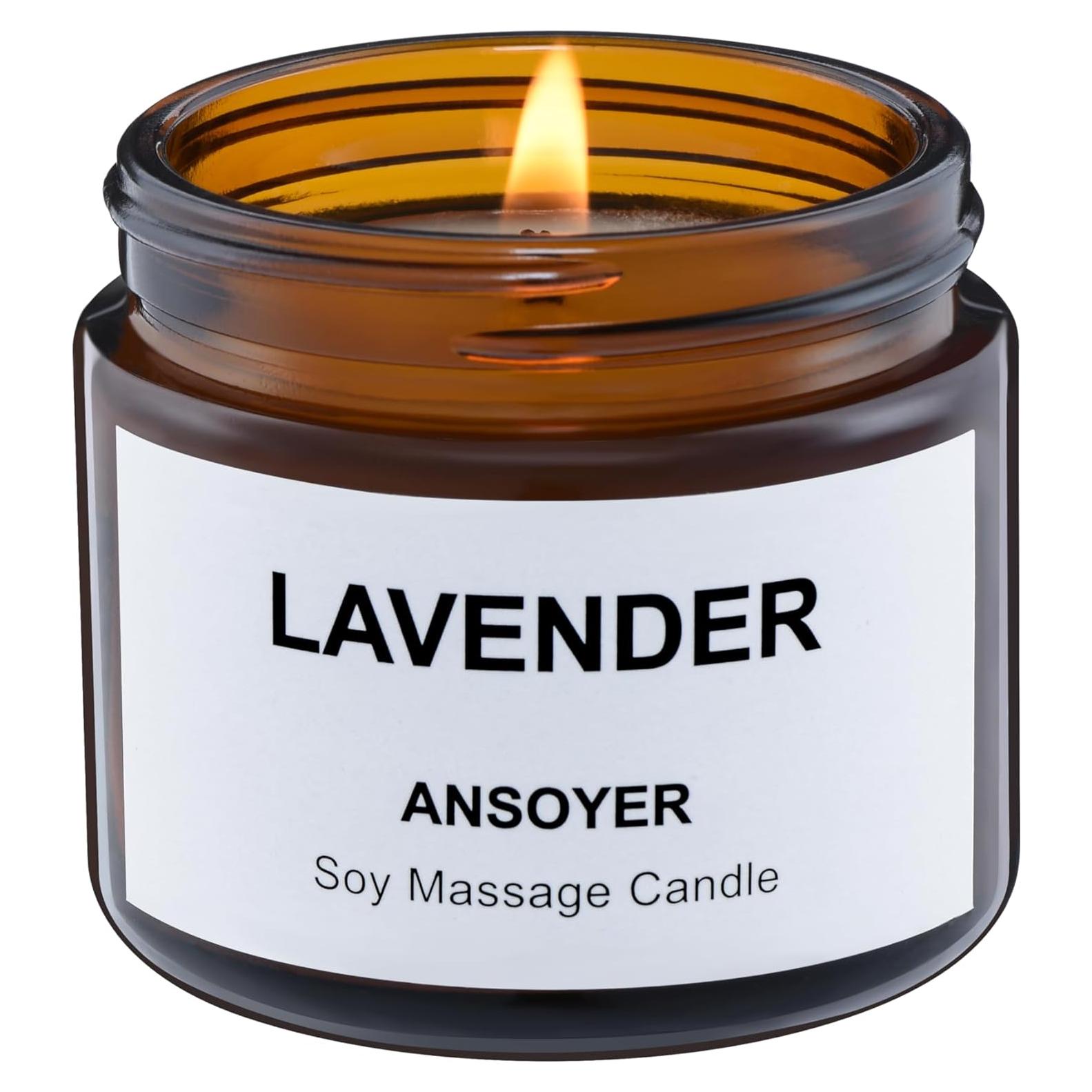 Vela de Masaje ANSOYER Lavanda 50g Aceite Hidratante