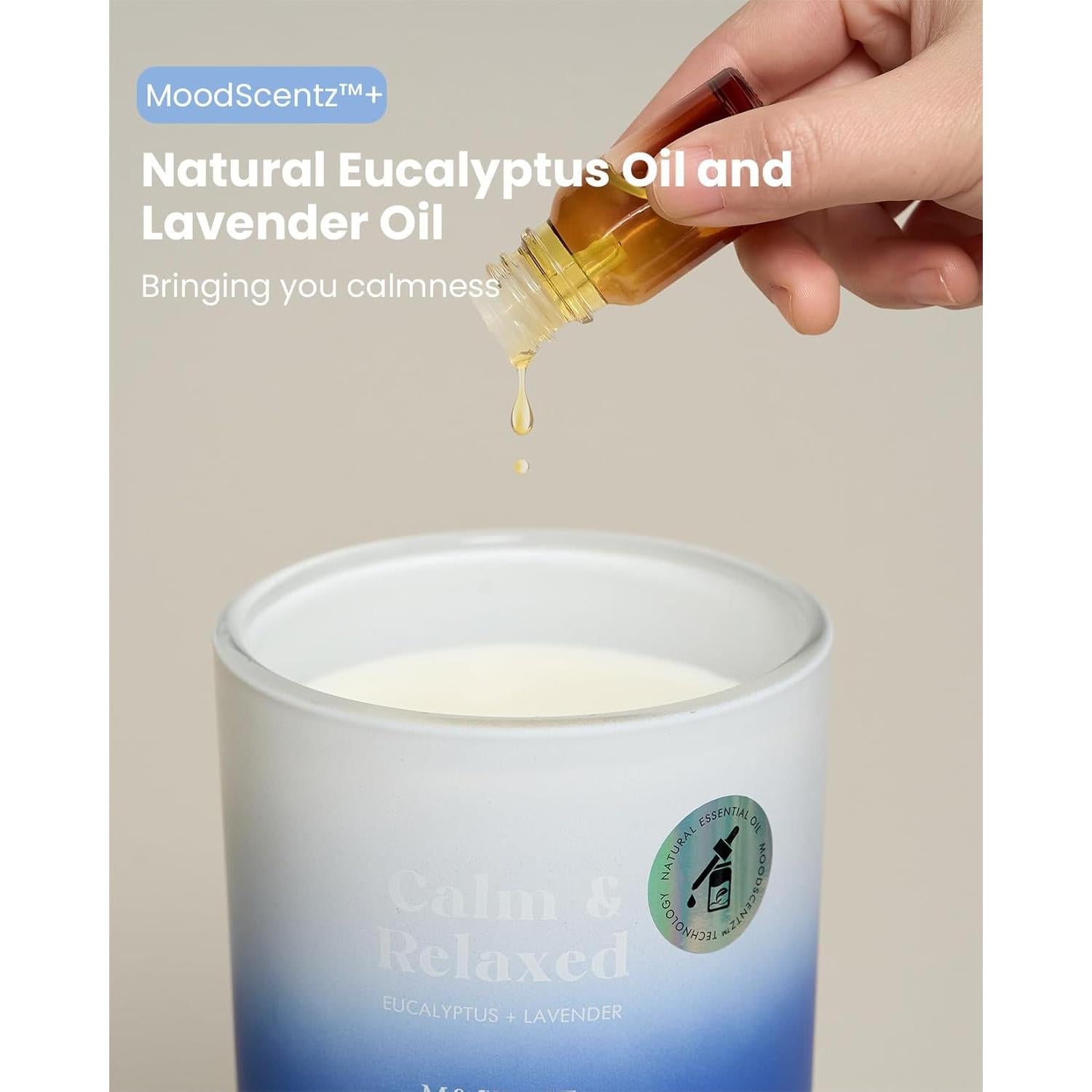 Vela Aromática M&SENSE Eucalipto y Lavanda 400g 80h