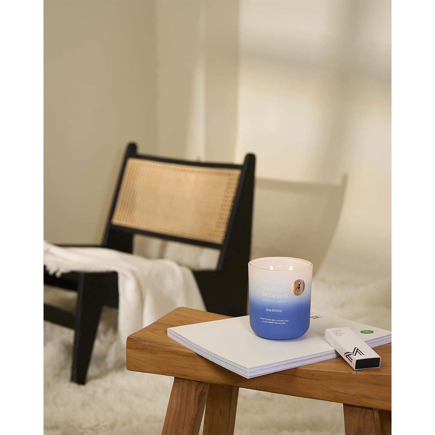 Vela Aromática M&SENSE Eucalipto y Lavanda 400g 80h