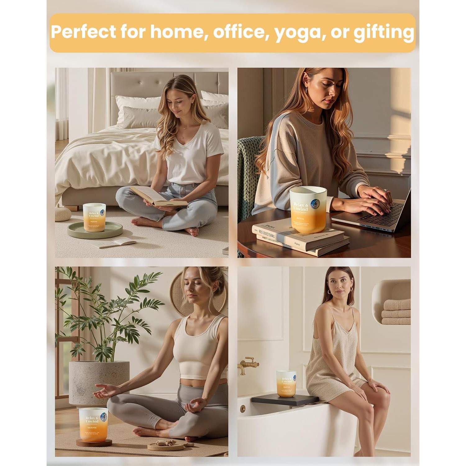 Vela Aromática M&SENSE Eucalipto y Lavanda 400g 80h