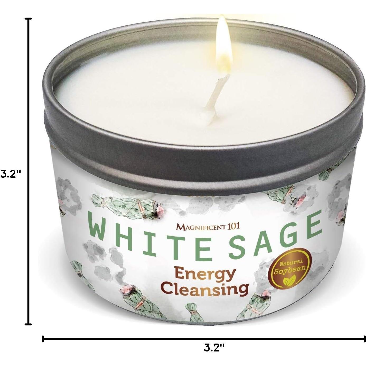 Vela Aromática Salvia Blanca The Sunny Factory 6 Oz 35 Horas