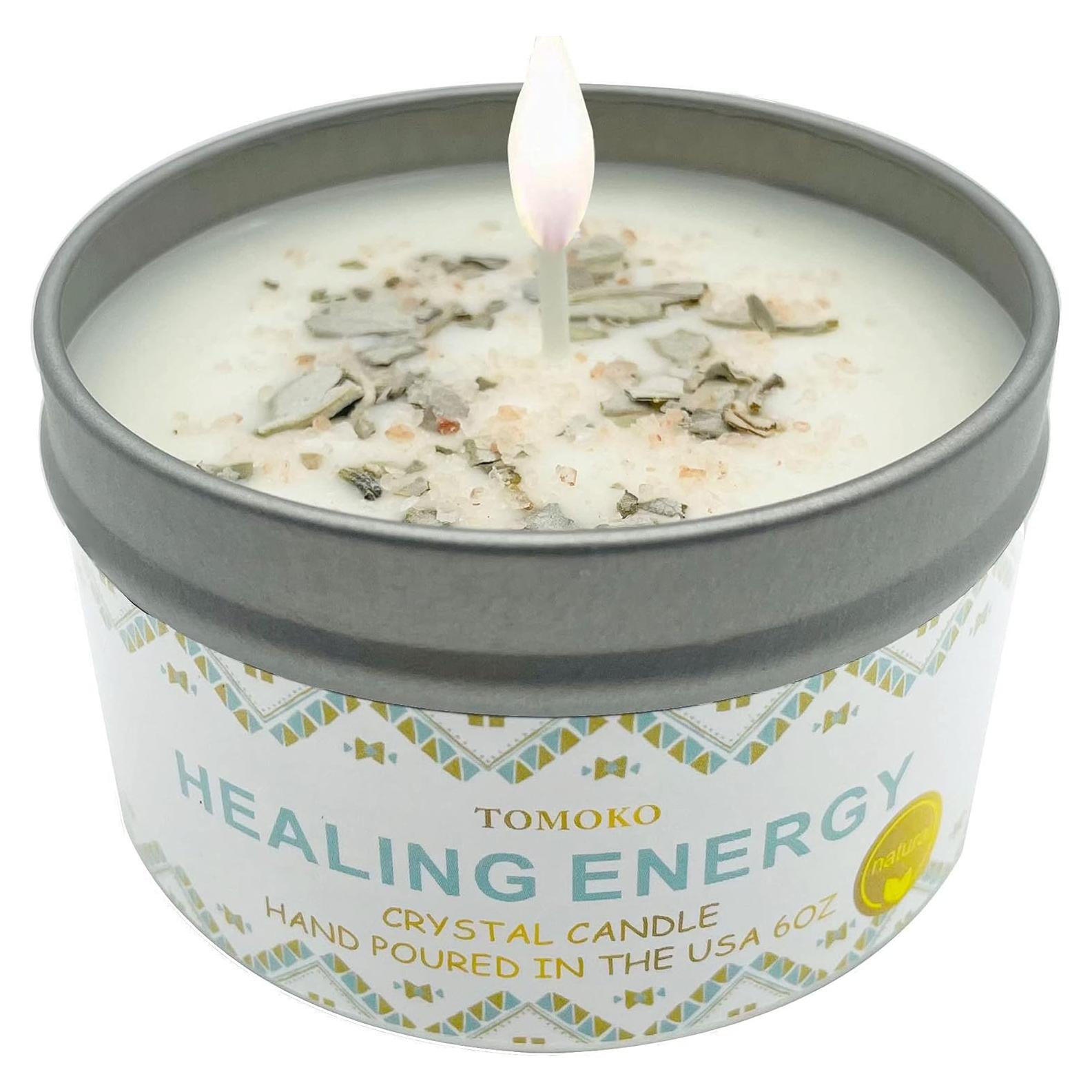 Vela de Soja Natural TOMOKO 170g con Salvia y Aceites Esenciales