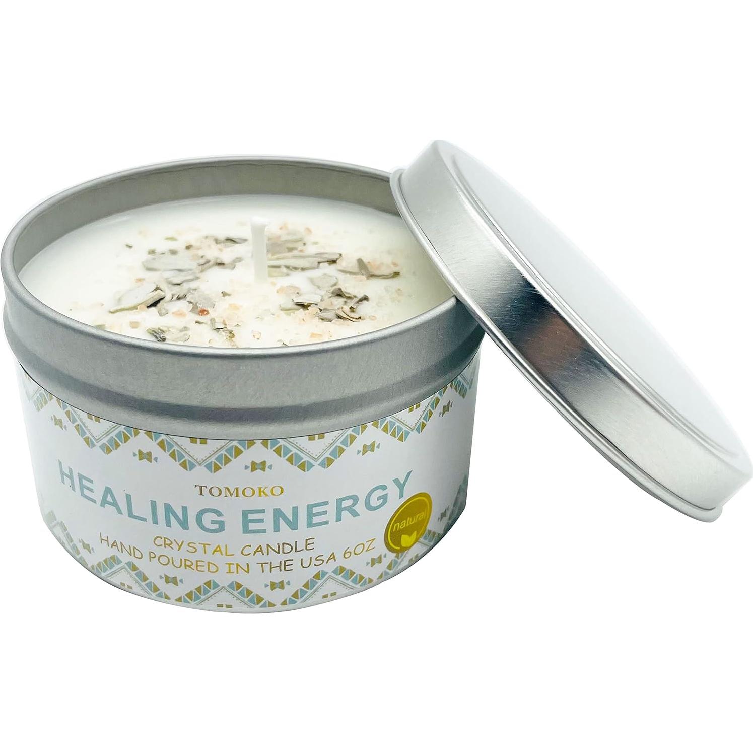 Vela de Soja Natural TOMOKO 170g con Salvia y Aceites Esenciales