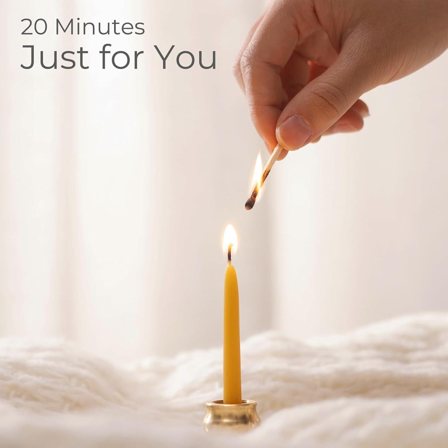 Juego de Velas de Meditación Michael Grace 12 Mini Cera Abeja