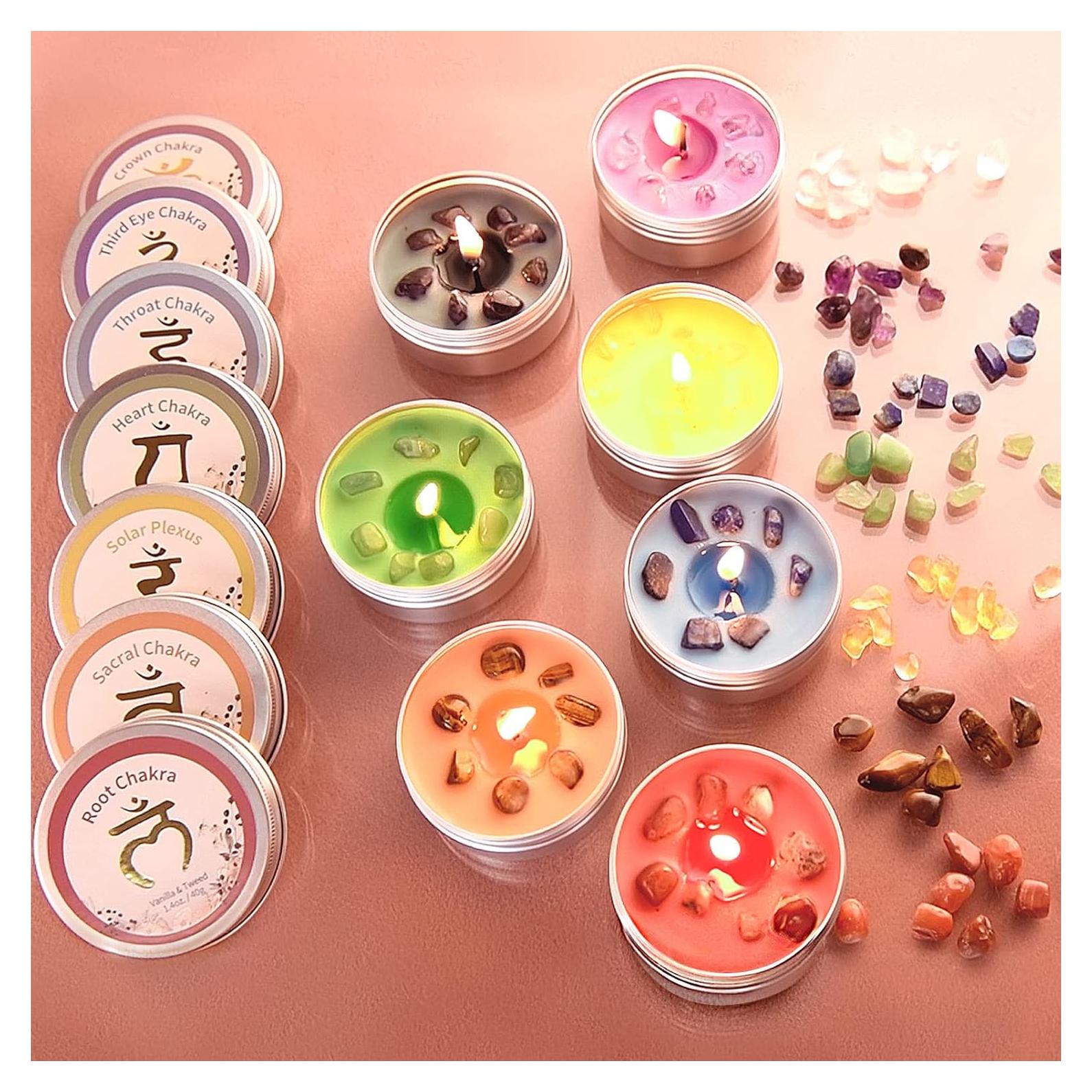 Juego de 7 Velas Aromáticas Chakra Inspireyes 39g