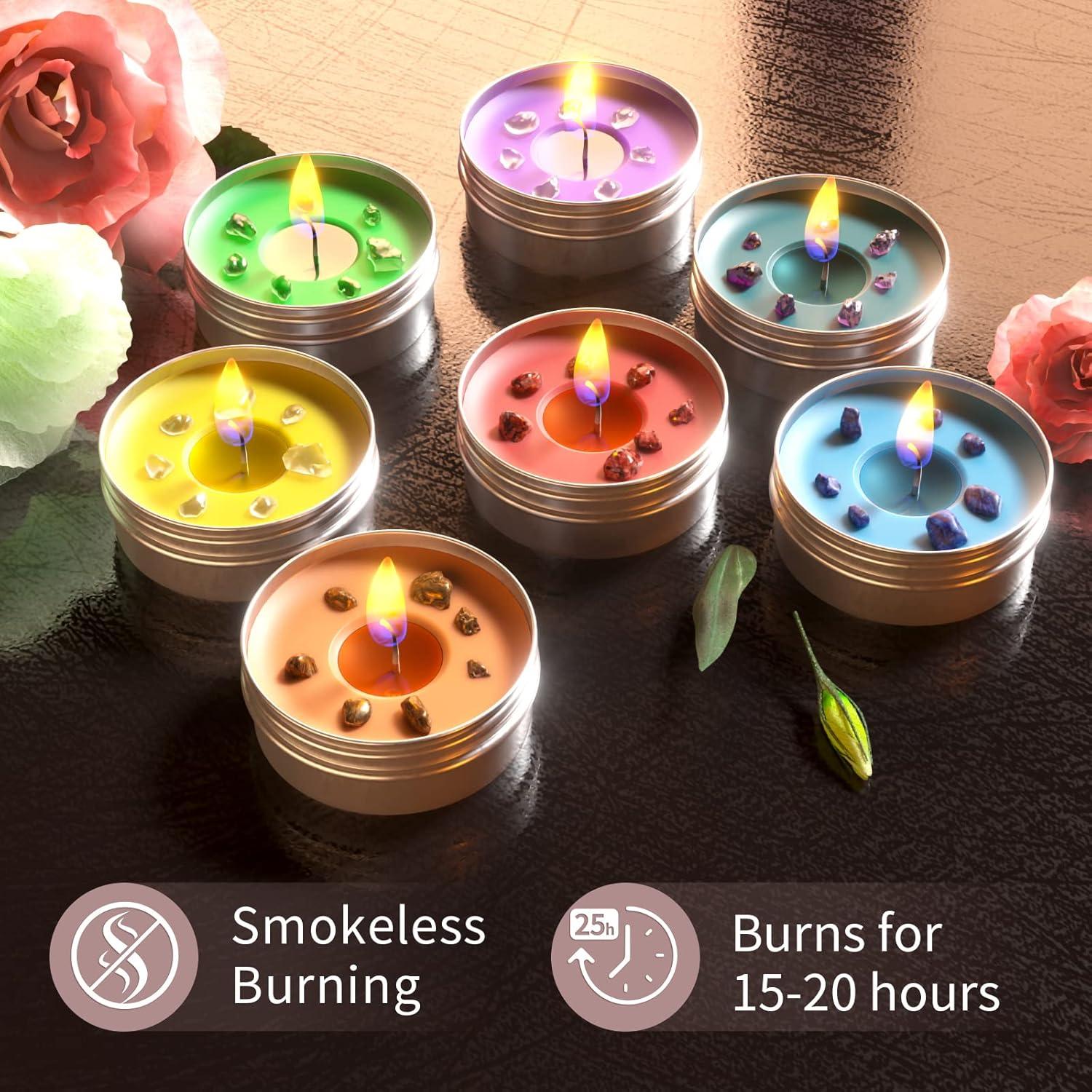 Juego de 7 Velas Aromáticas Chakra Inspireyes 39g