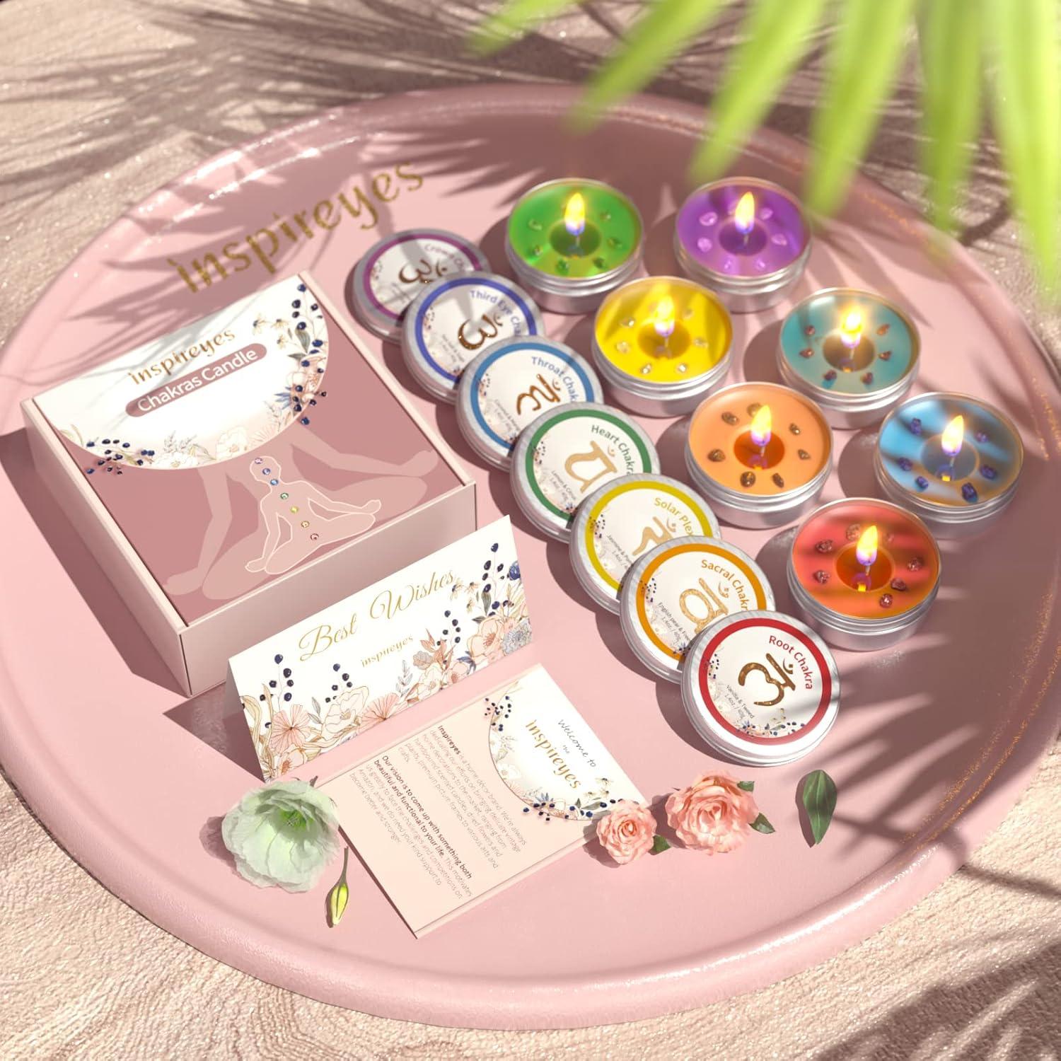 Juego de 7 Velas Aromáticas Chakra Inspireyes 39g