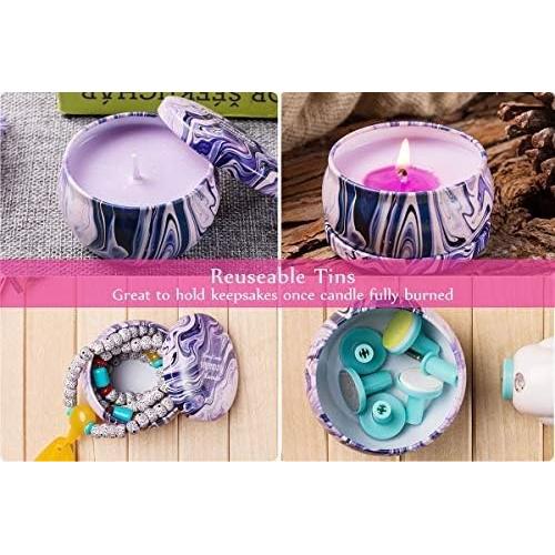 Juego de 4 Velas Aromáticas HITHYS Cera de Soja 70g