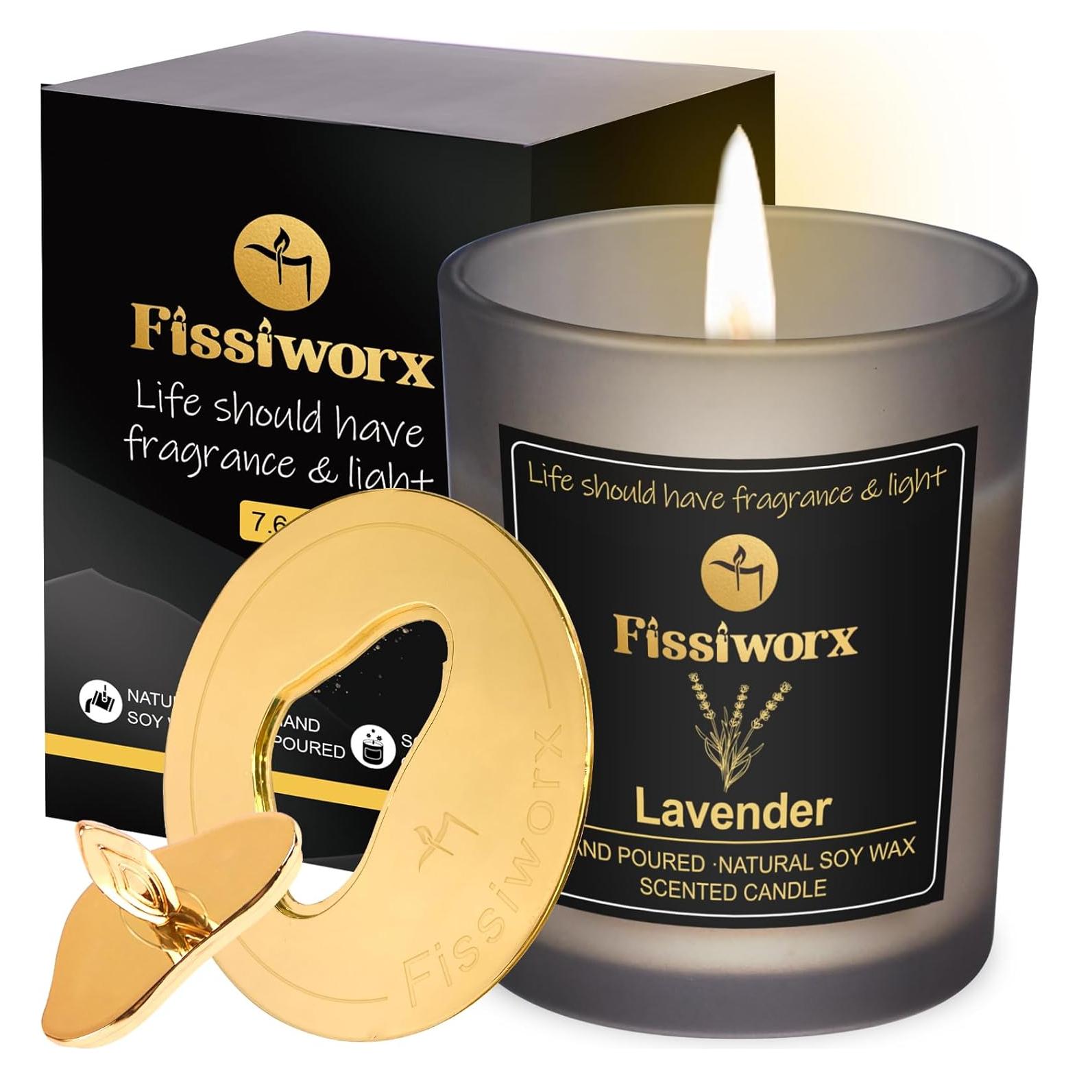 Vela Aromática de Lavanda Fissiworx - Cera de Soja 60h