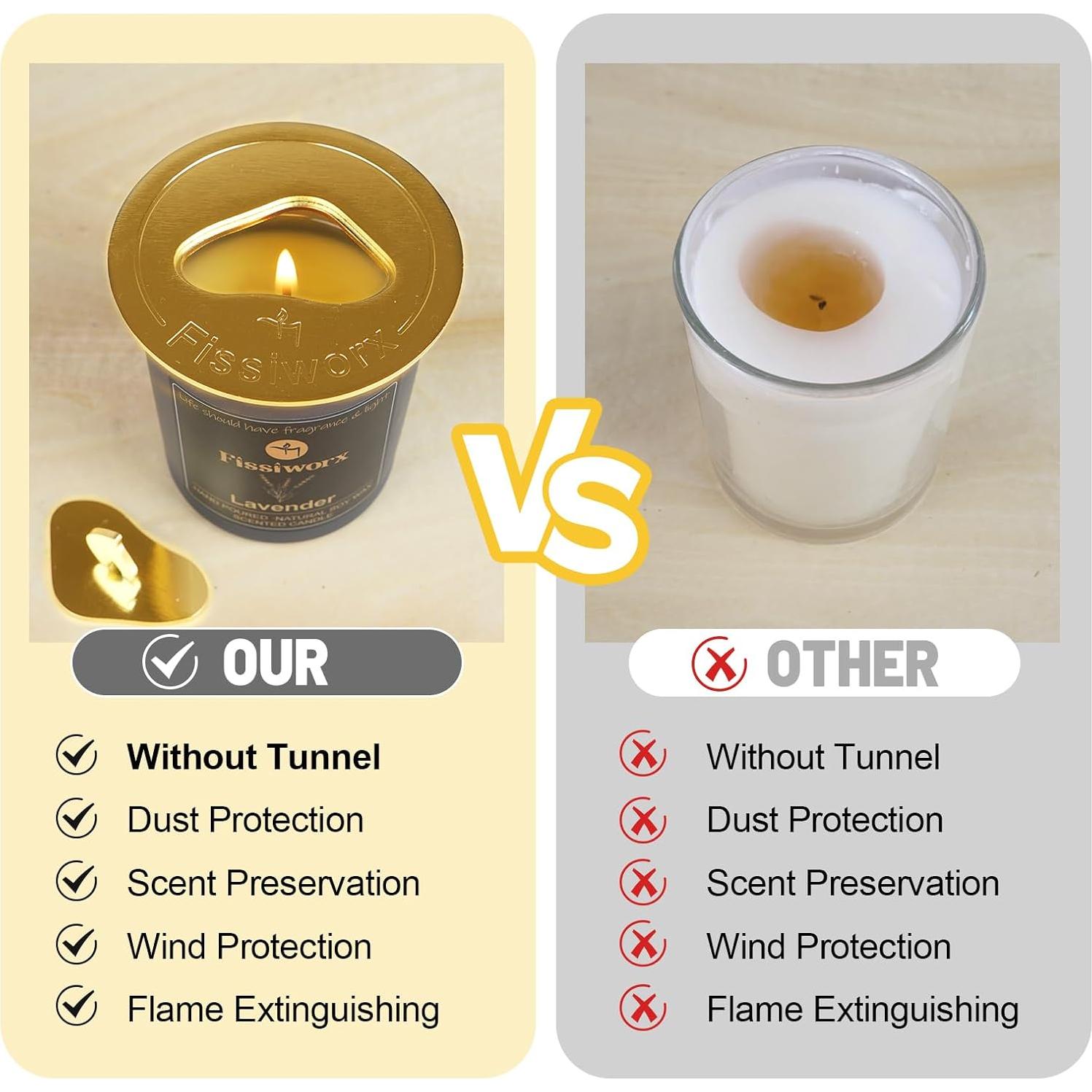 Vela Aromática de Lavanda Fissiworx - Cera de Soja 60h