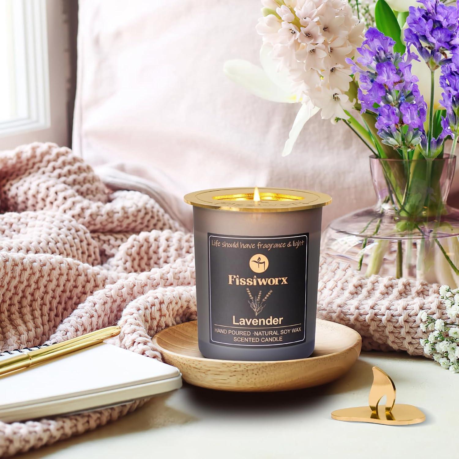 Vela Aromática de Lavanda Fissiworx - Cera de Soja 60h