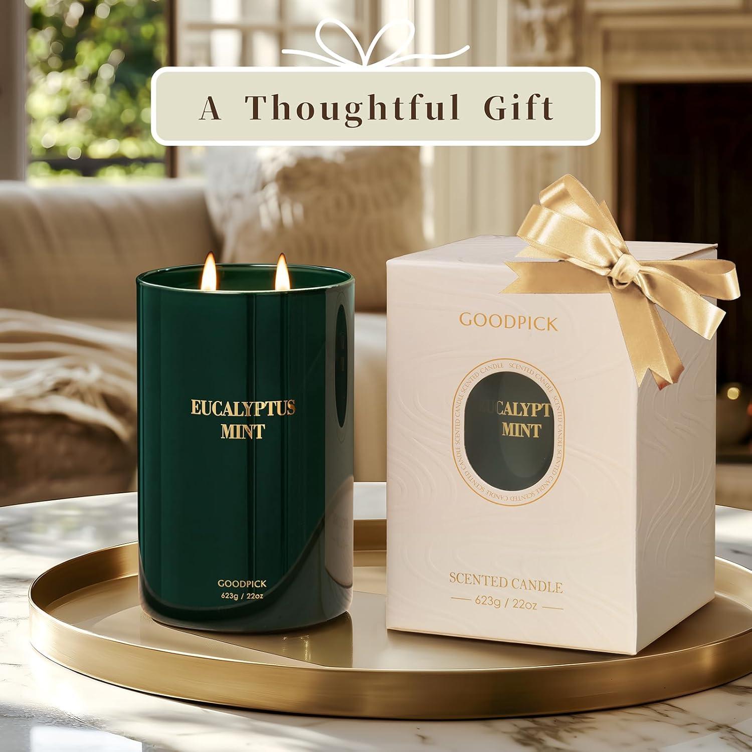 Vela Aromática Goodpick Eucalipto y Menta 22oz 120 Horas