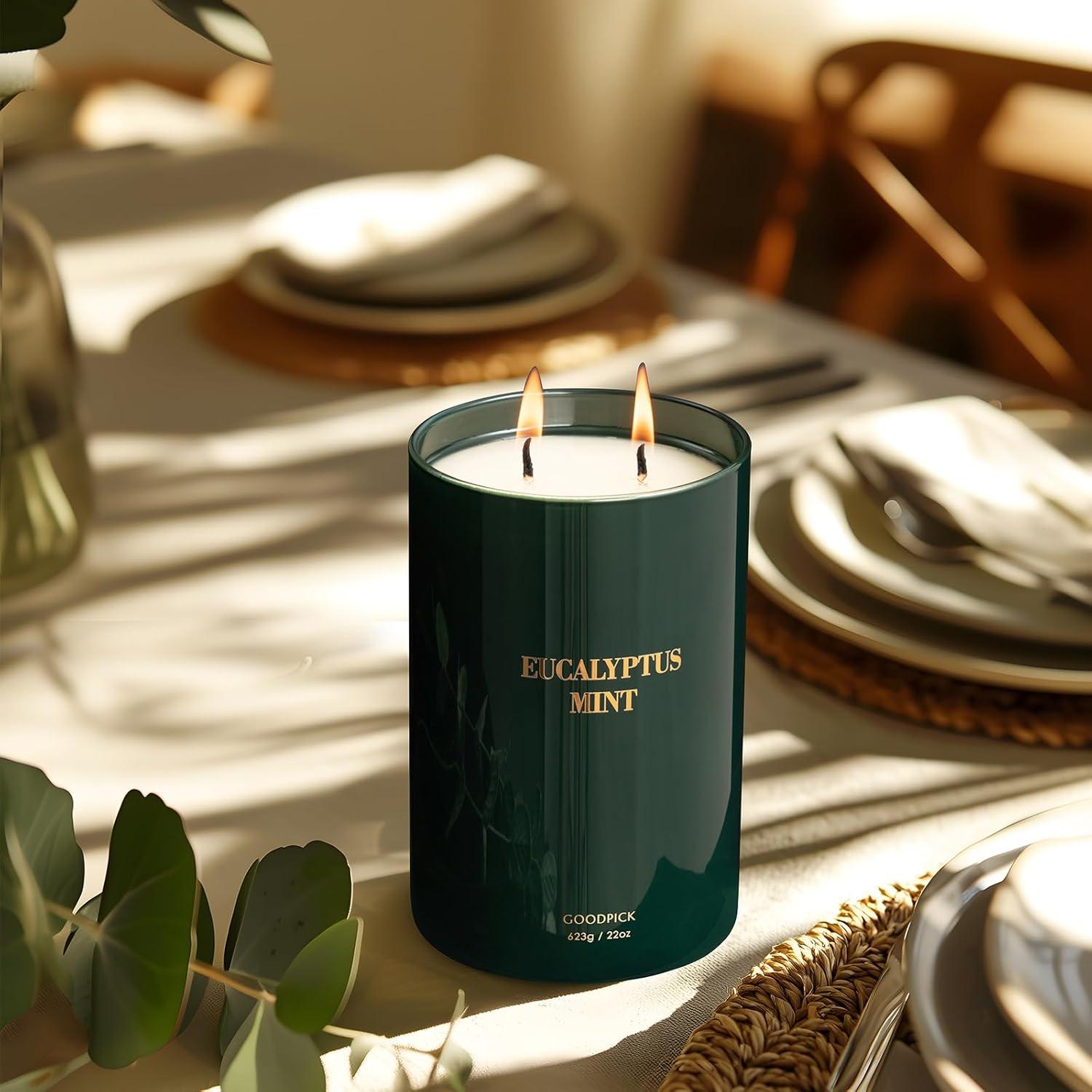 Vela Aromática Goodpick Eucalipto y Menta 22oz 120 Horas