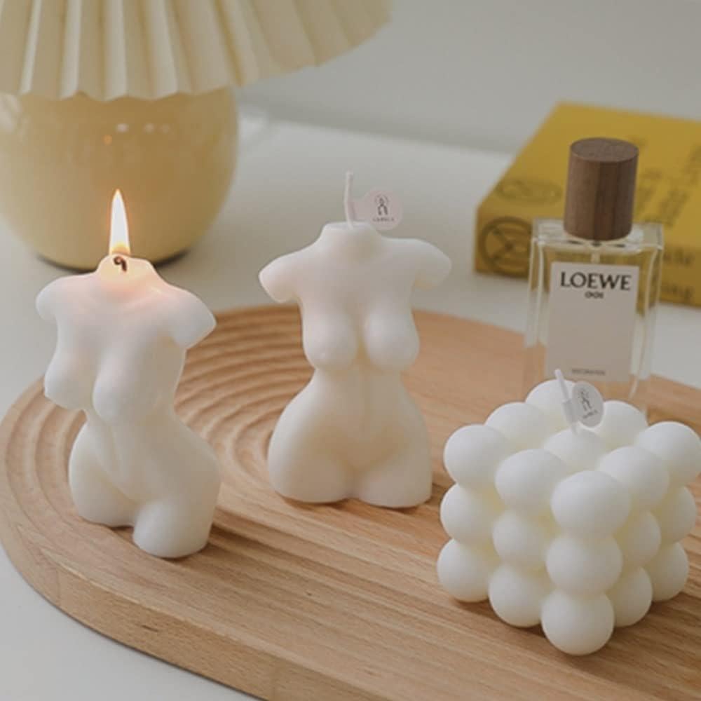 2 Velas Aromáticas Burbuja Cera de Soja OUKEYI Decoración