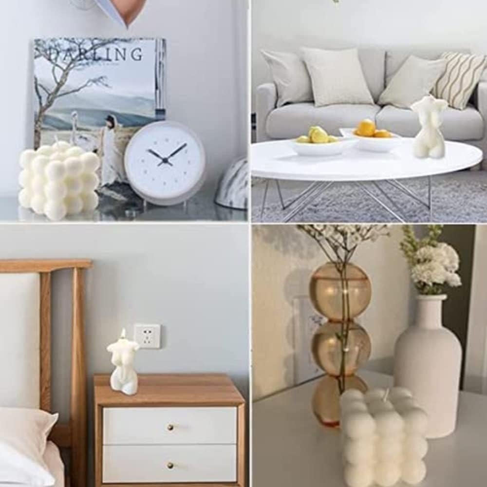 2 Velas Aromáticas Burbuja Cera de Soja OUKEYI Decoración