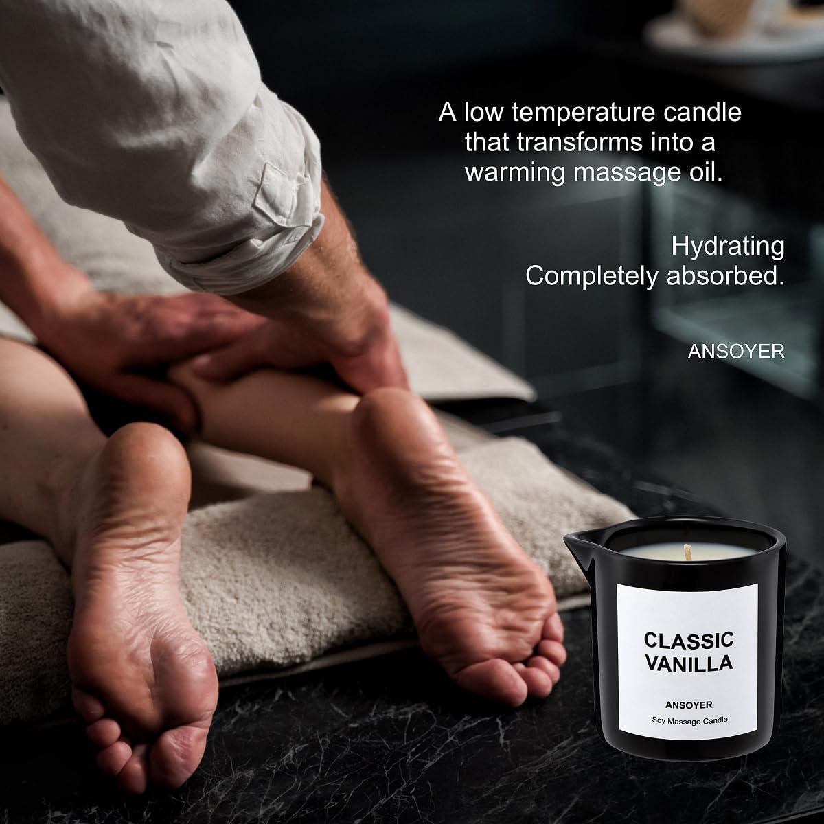 Vela de Aceite de Masaje ANSOYER Vainilla Clásica 230g
