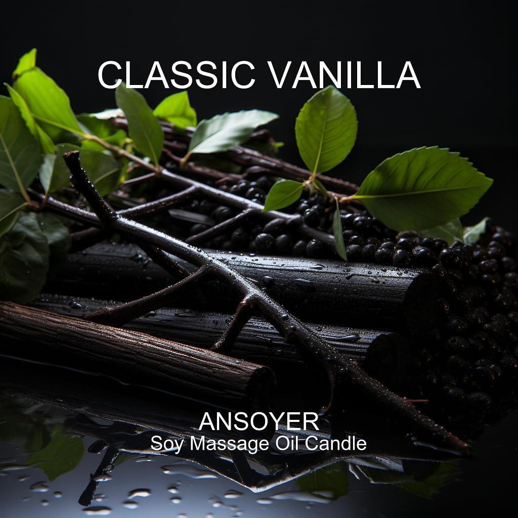 Vela de Aceite de Masaje ANSOYER Vainilla Clásica 230g