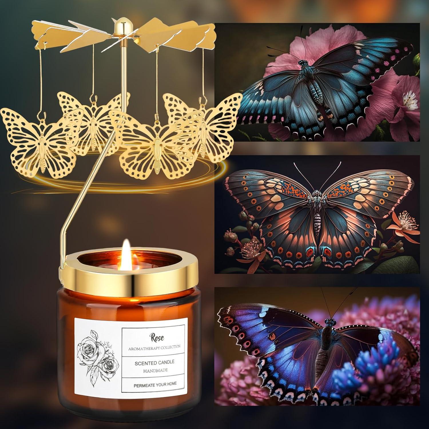 Vela Aromática Rotativa Cecanndila Mariposa 11x8cm