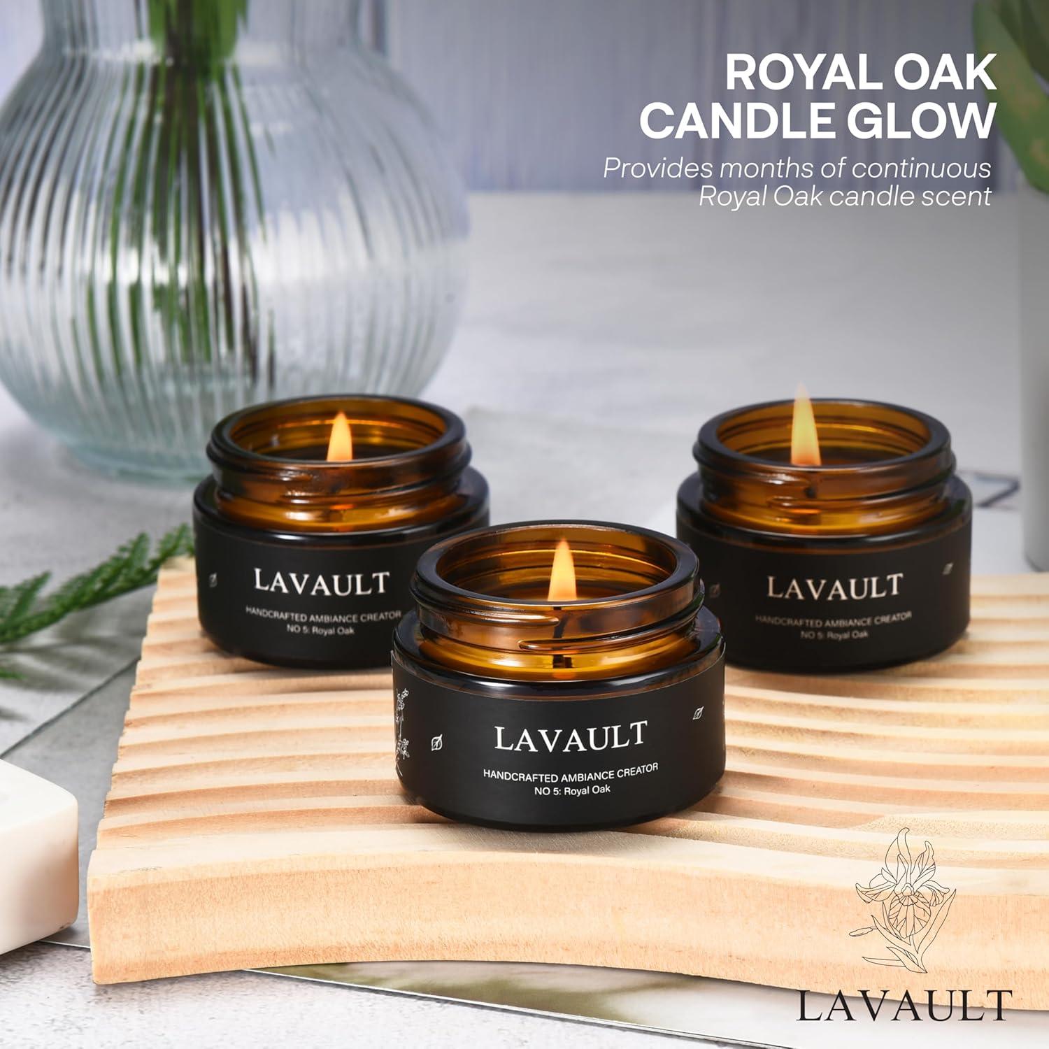 Set de 3 Velas Aromáticas Lavault - Roble Real - Cera Sostenible