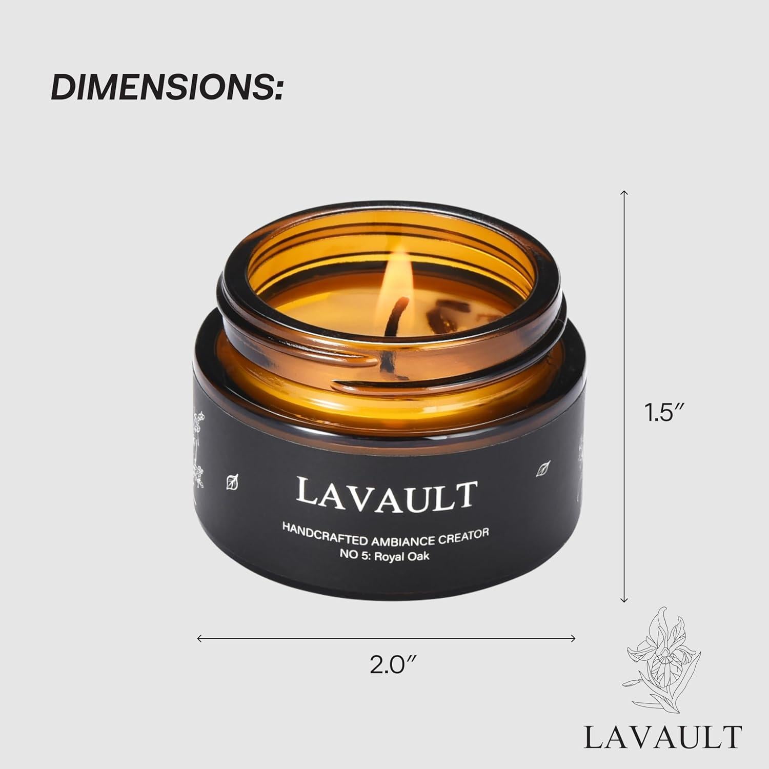 Set de 3 Velas Aromáticas Lavault - Roble Real - Cera Sostenible