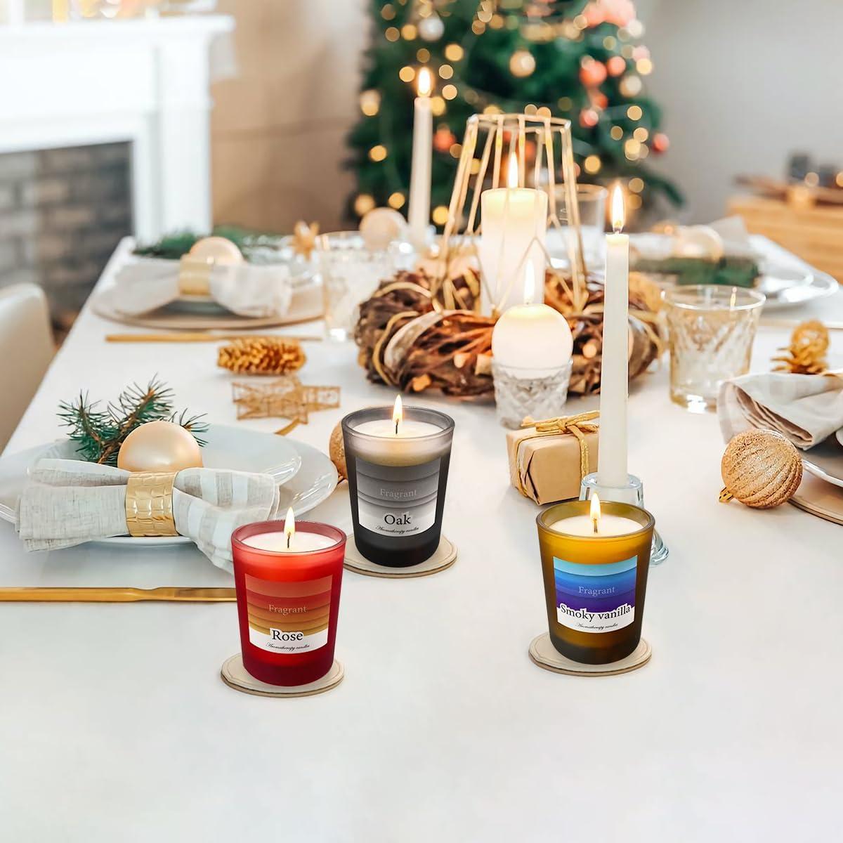 Juego de Velas Aromáticas 3 Piezas YOSICIL Cera Soja