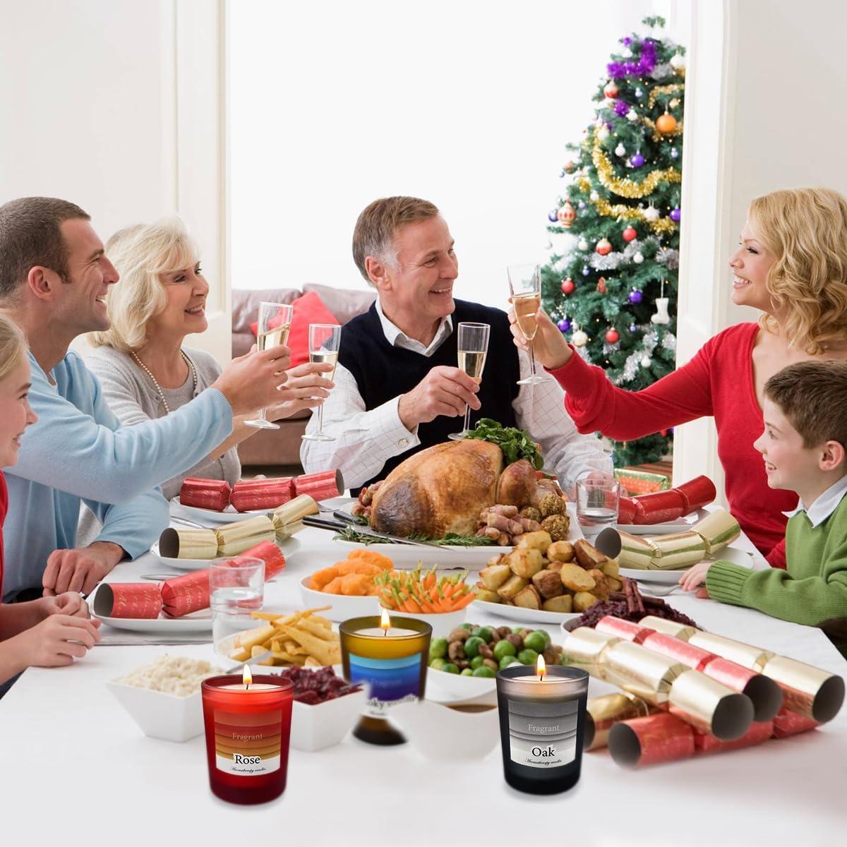 Juego de Velas Aromáticas 3 Piezas YOSICIL Cera Soja