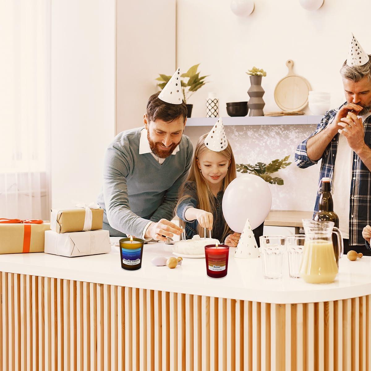 Juego de Velas Aromáticas 3 Piezas YOSICIL Cera Soja