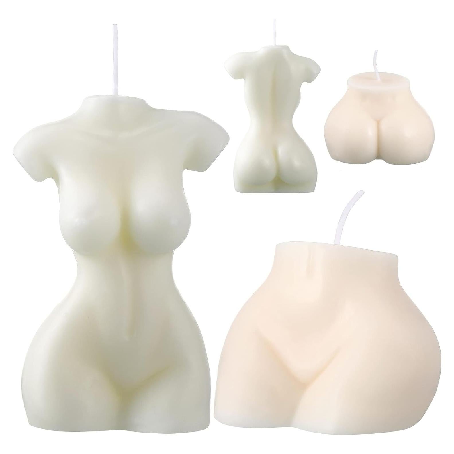 2 Velas de Soja Estéticas Cuerpo Femenino 6.5x9.5cm