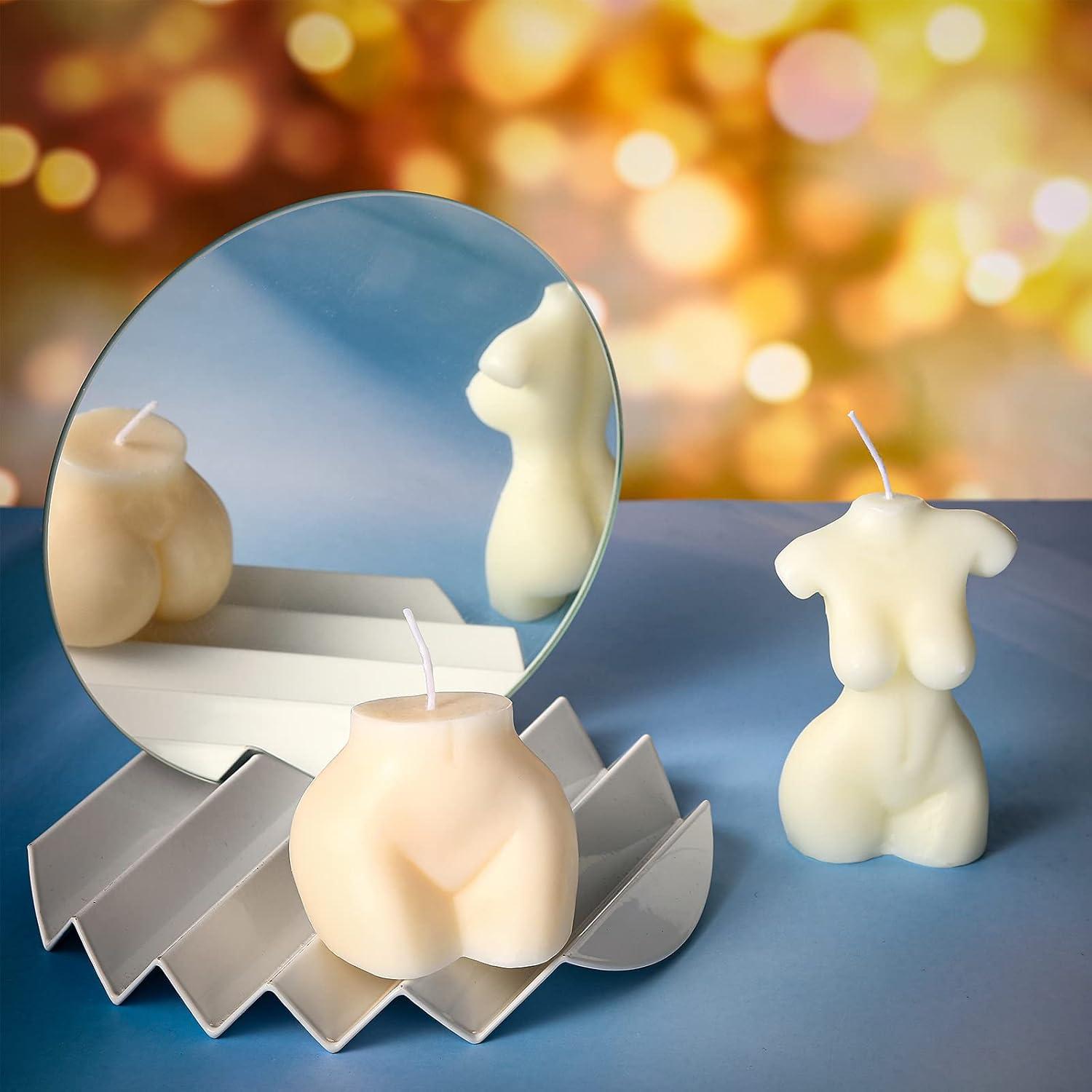 2 Velas de Soja Estéticas Cuerpo Femenino 6.5x9.5cm