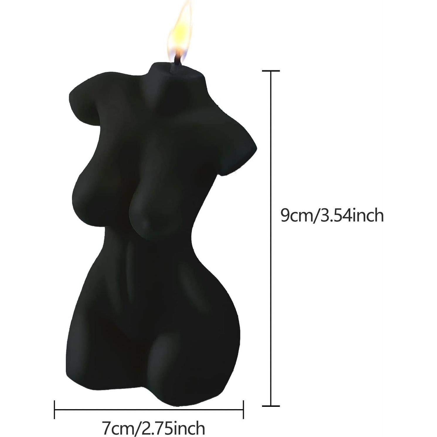 2 Velas Decorativas Cuerpo Femenino Itechpanda Blanco Negro