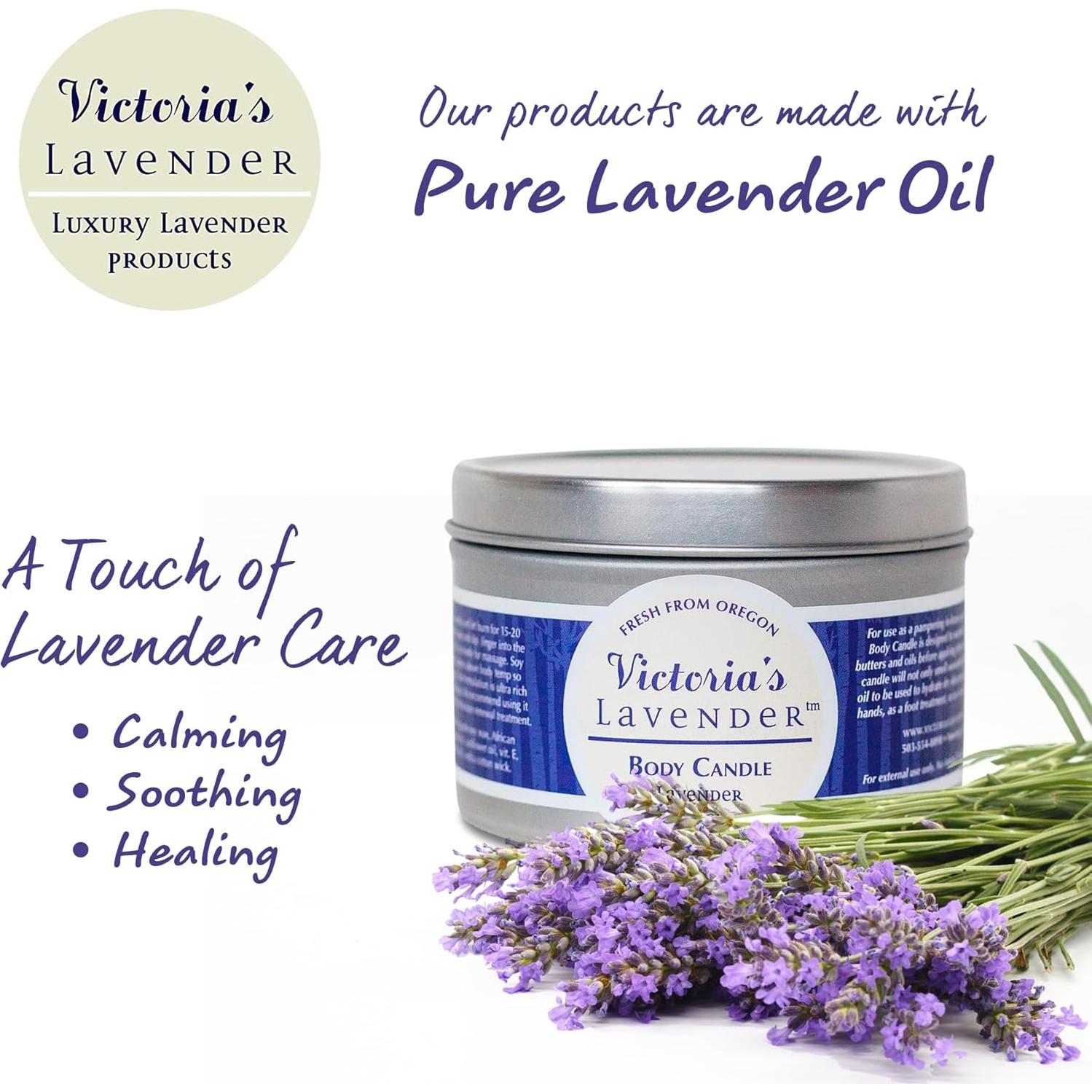 Vela de Cera de Masaje Lavanda Victoria's Lavender 226g