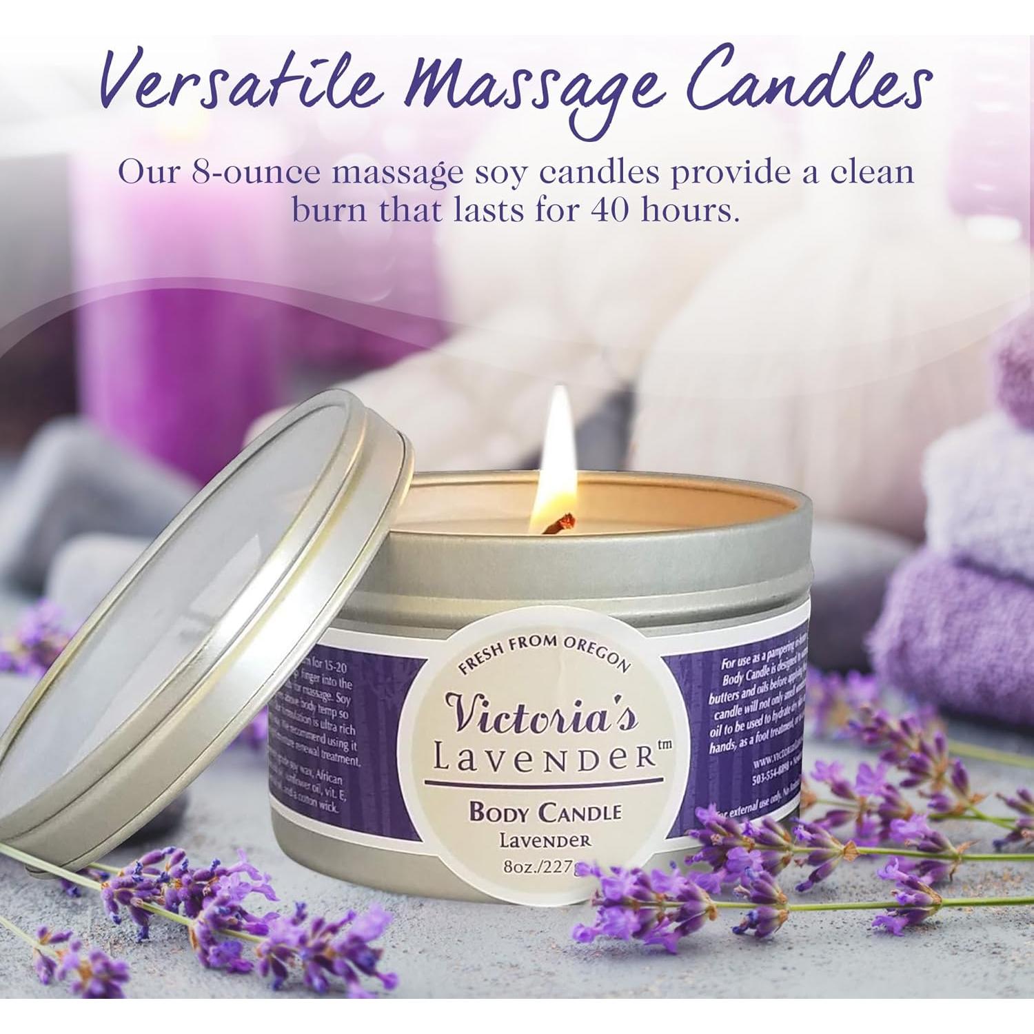 Vela de Cera de Masaje Lavanda Victoria's Lavender 226g