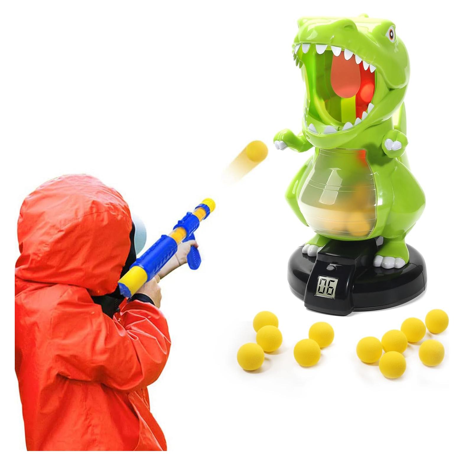 Juguete de Disparo Dinosaurio EagleStone con LCD y 24 Pelotas