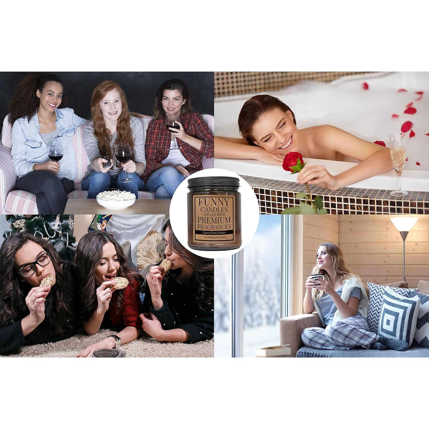 Vela Aromática de Soja 255g Cedar Crate Market - Regalo Divertido