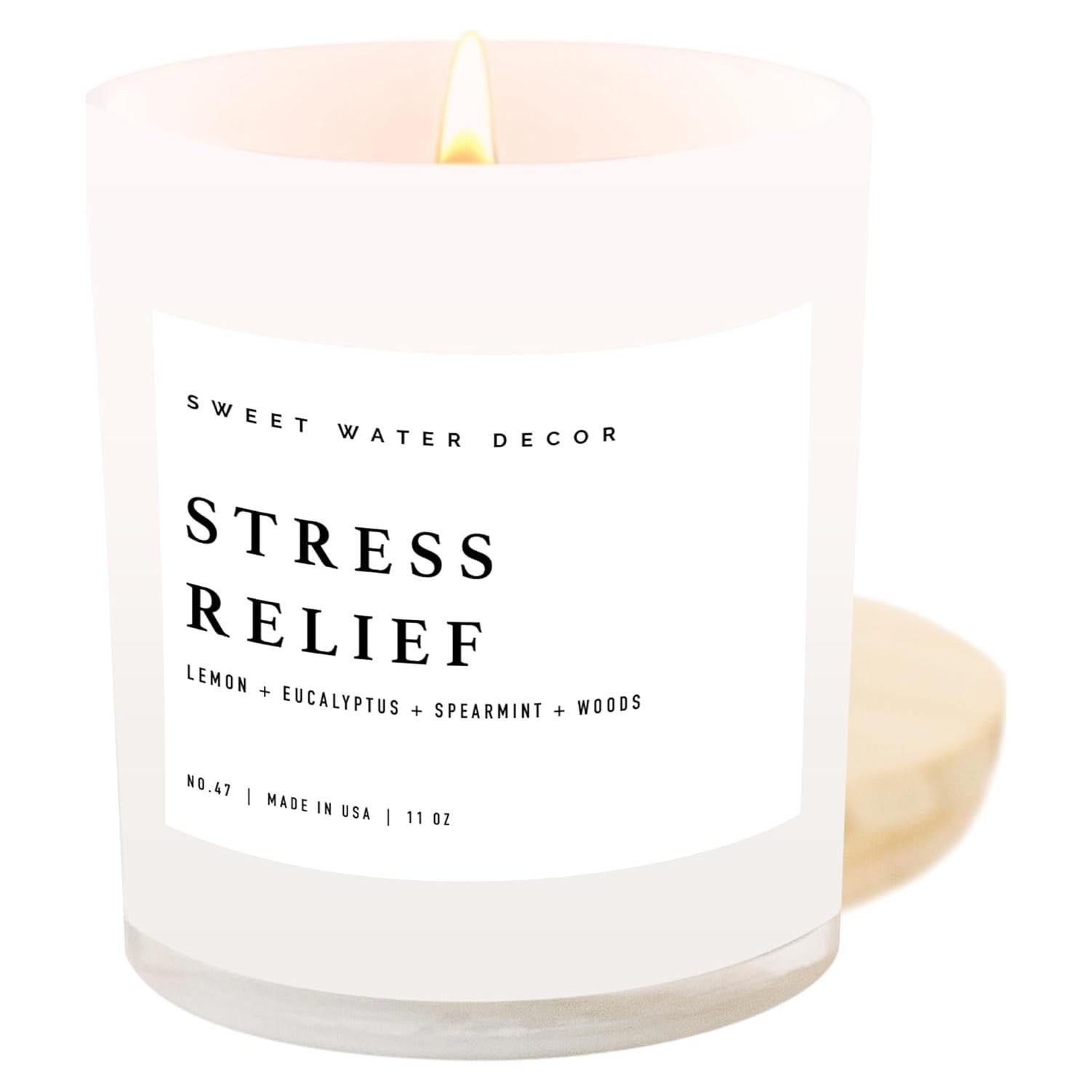 Vela Aromática de Soja Sweet Water 11 oz Alivio Estrés
