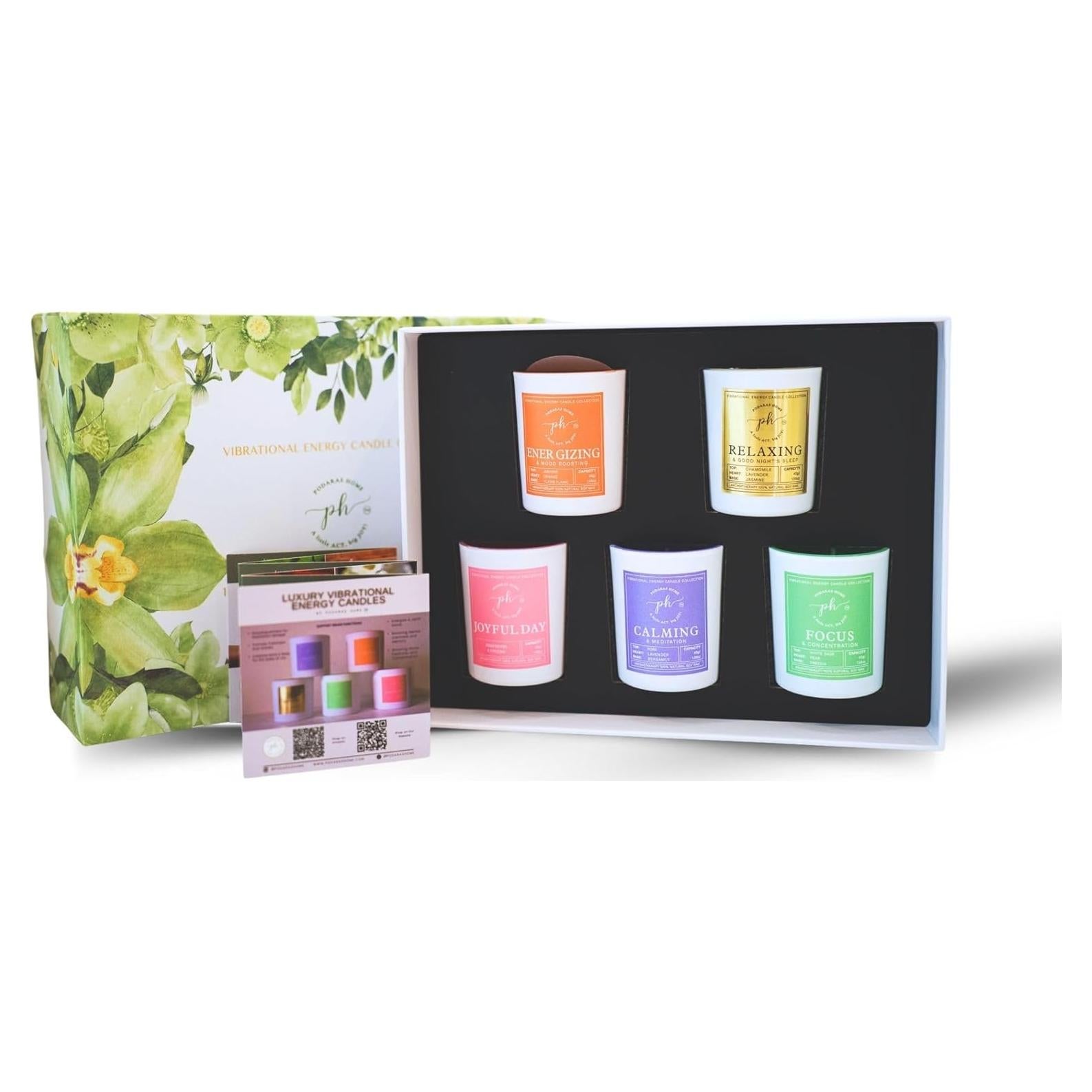 Set de 5 Velas Aromáticas Podaras Home 45g - Energía Positiva