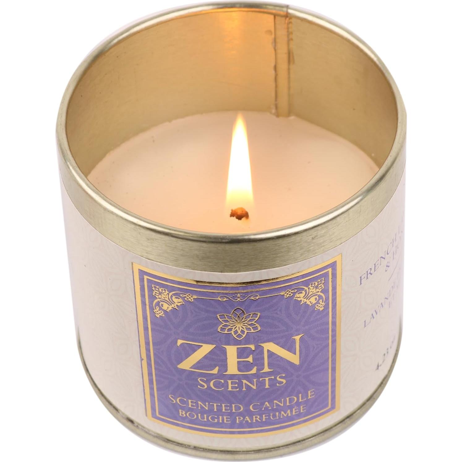 Juego de Velas Aromáticas Relaxus 6 Pack Soja Lavanda Miel