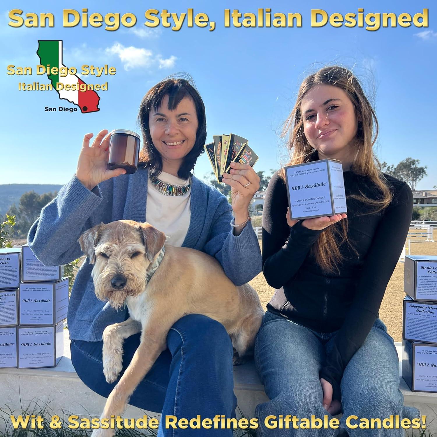 Vela Aromática Wit & Sassitude Vainilla 255g - Regalo Personalizado