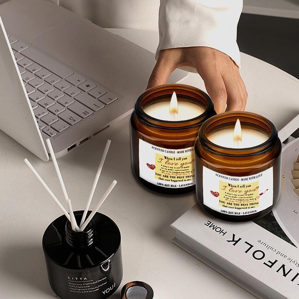 Vela Aromática de Lavanda 100g QWZify - Regalo para Mujeres