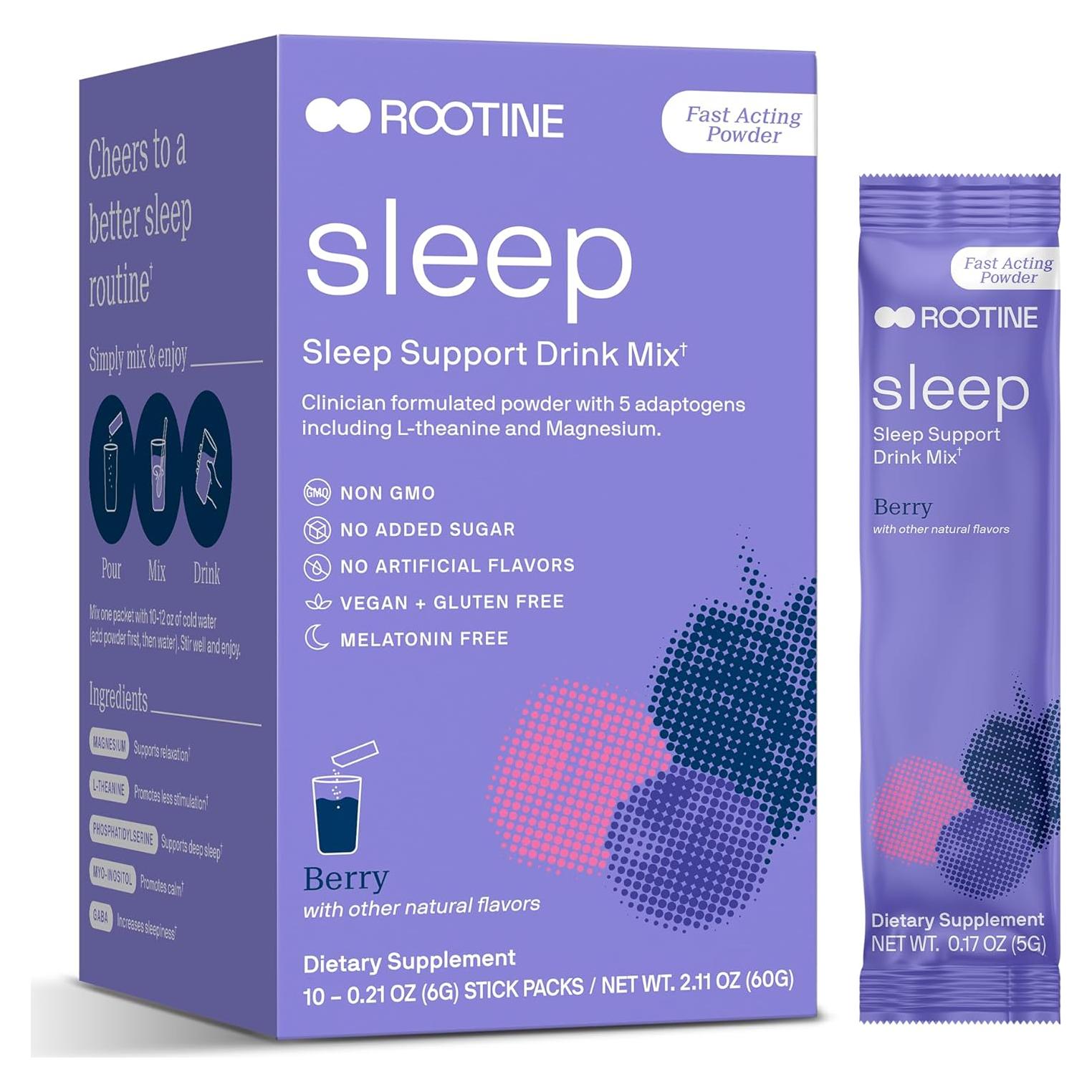 Suplemento para Dormir Rootine Polvo de Magnesio 10pk